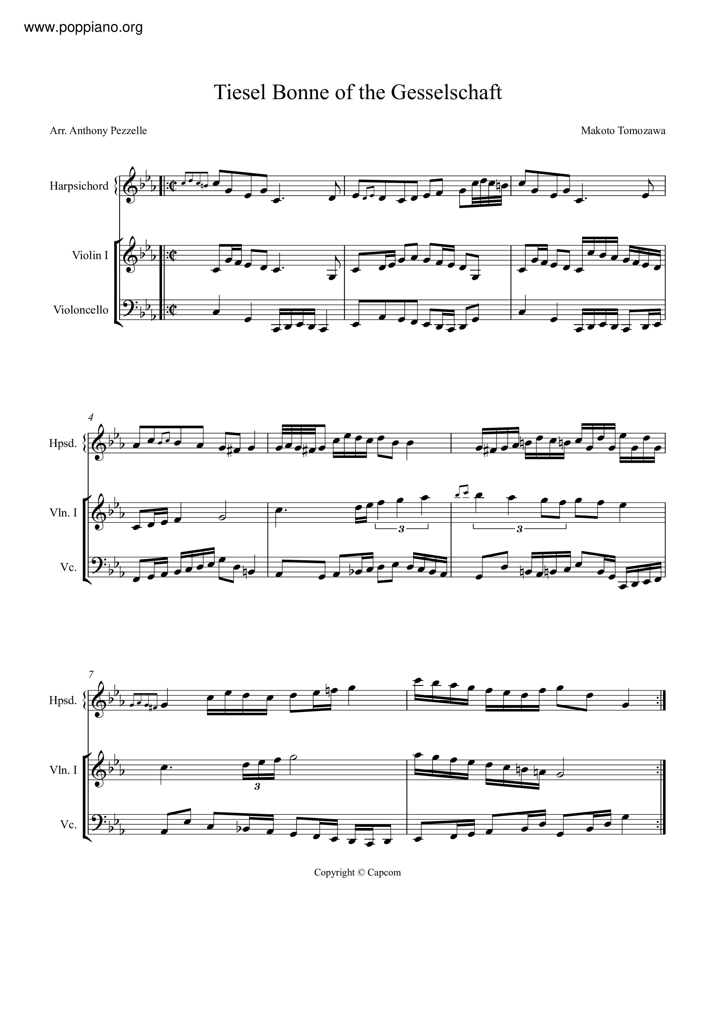 Tiesel Bonne Of The Gesseschaft Score