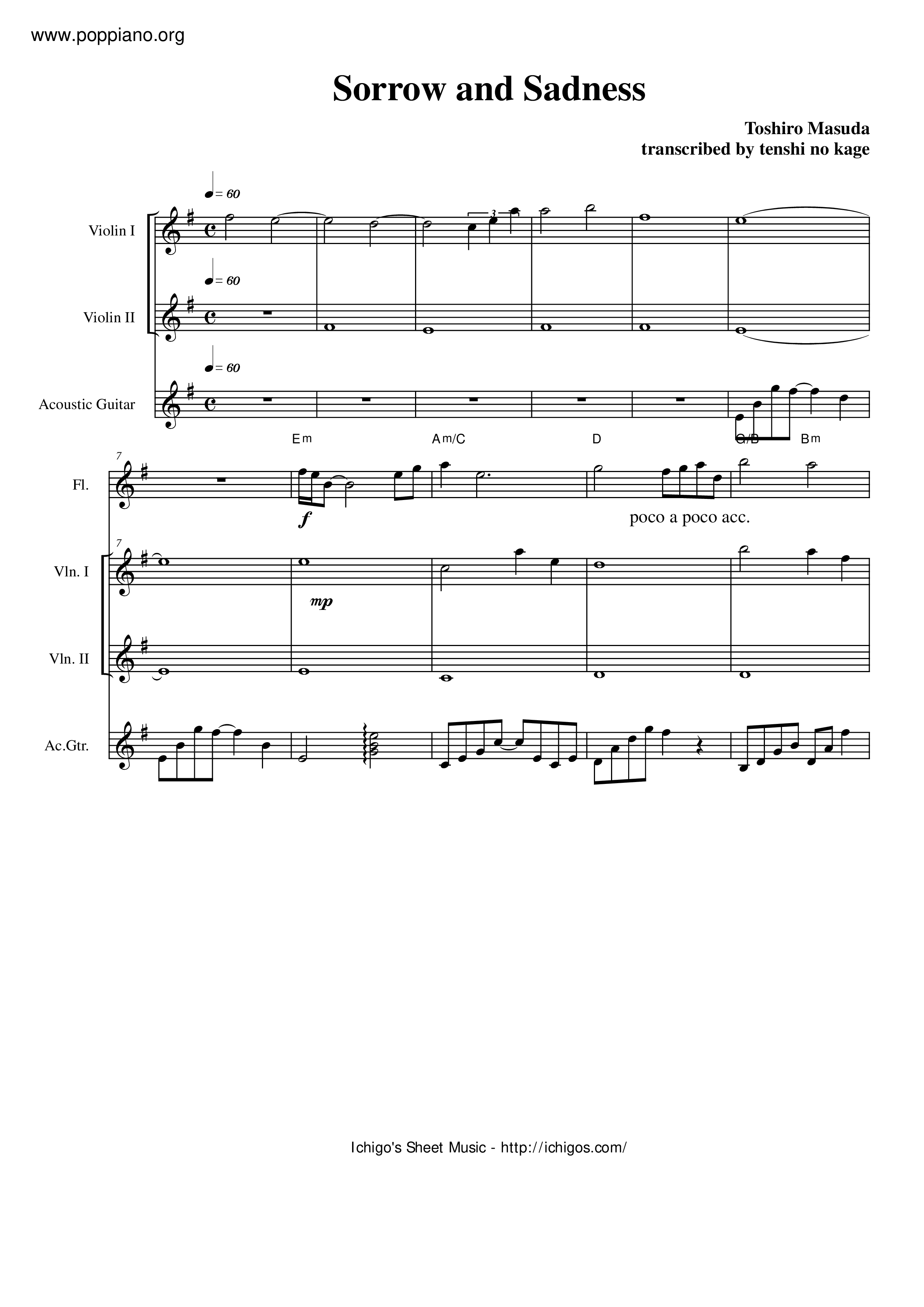Sorrow And Sadness Score