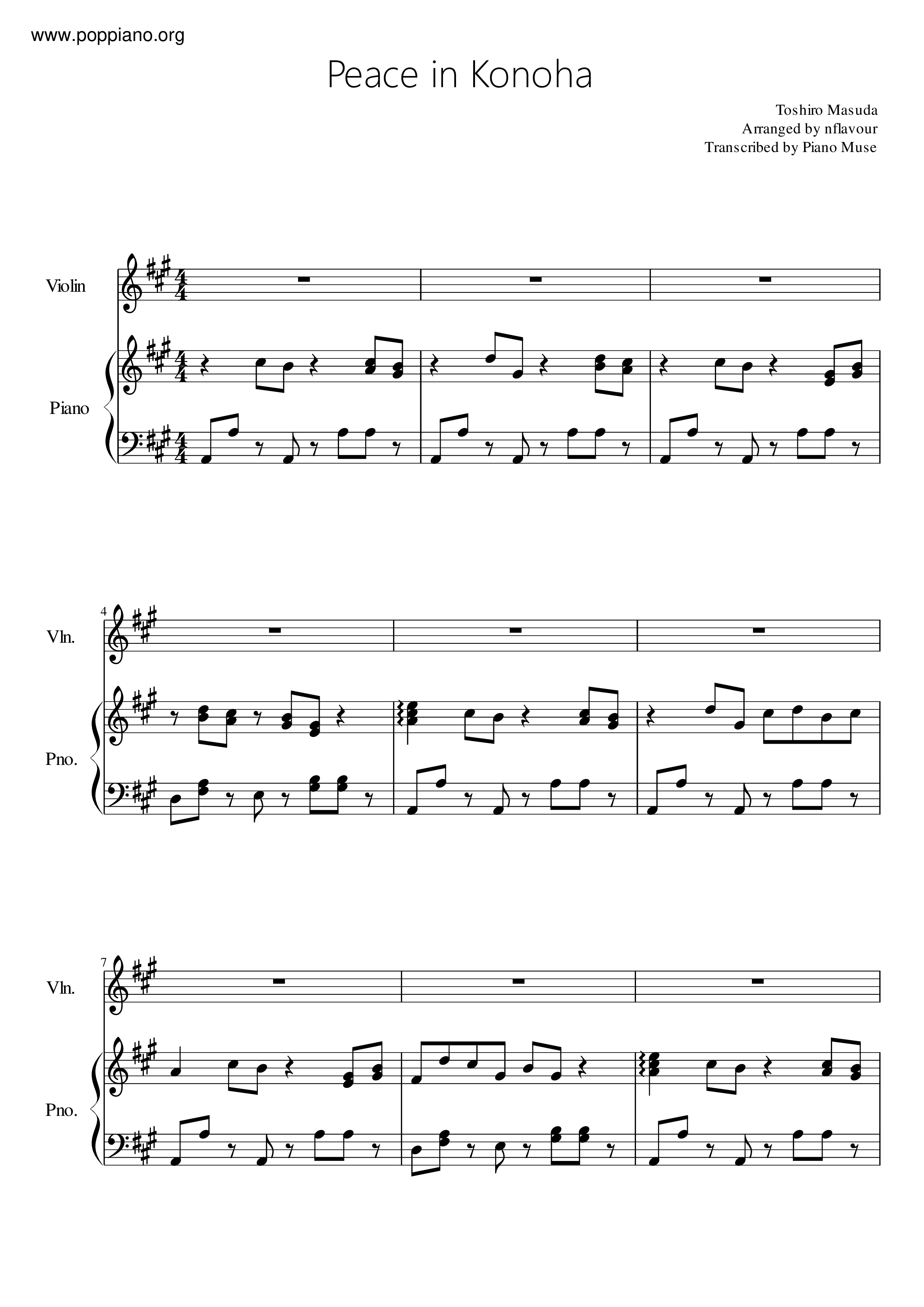 Peace In Konoha Score