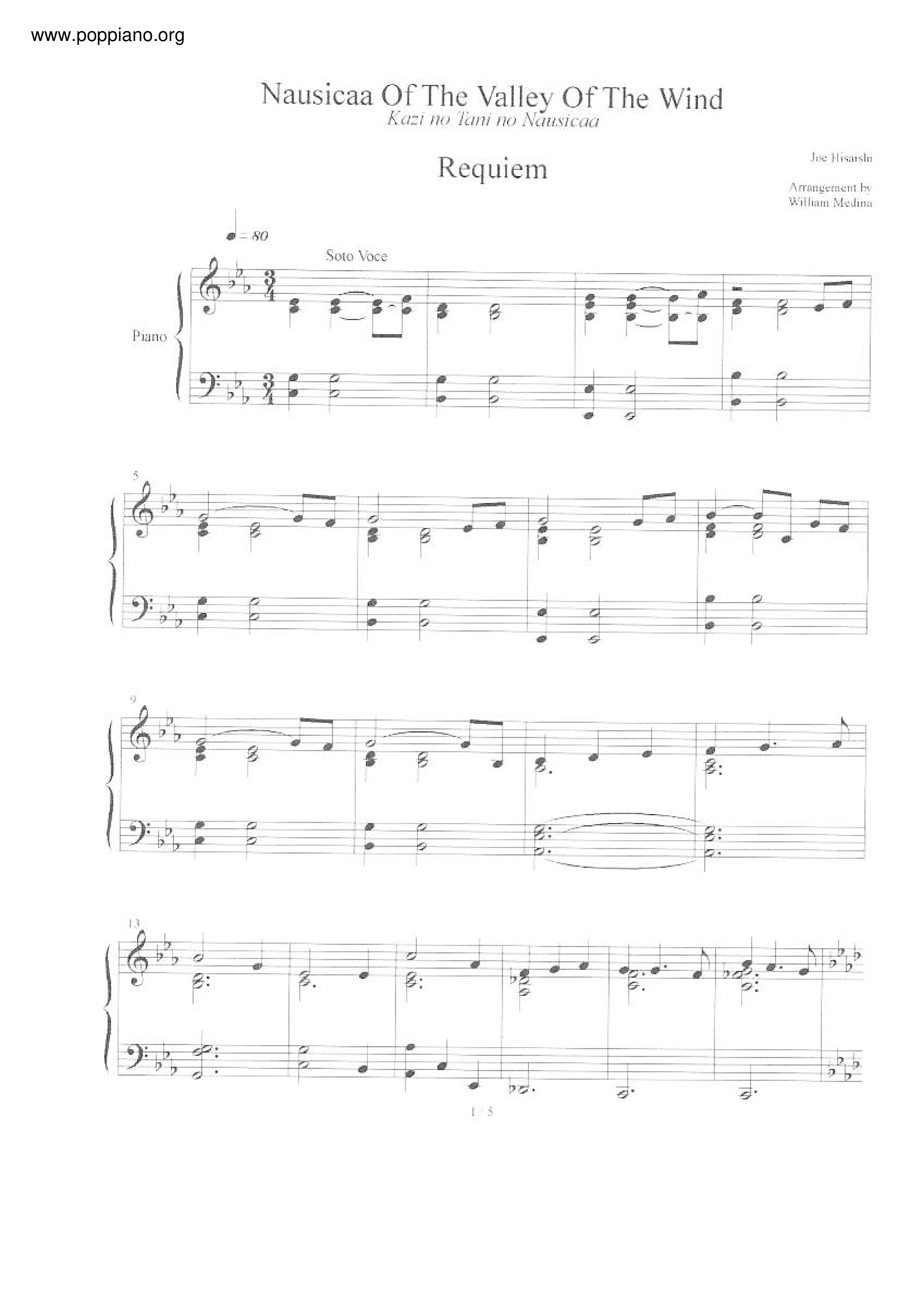 Valley Of The Wind-Nauska's Requiem Score