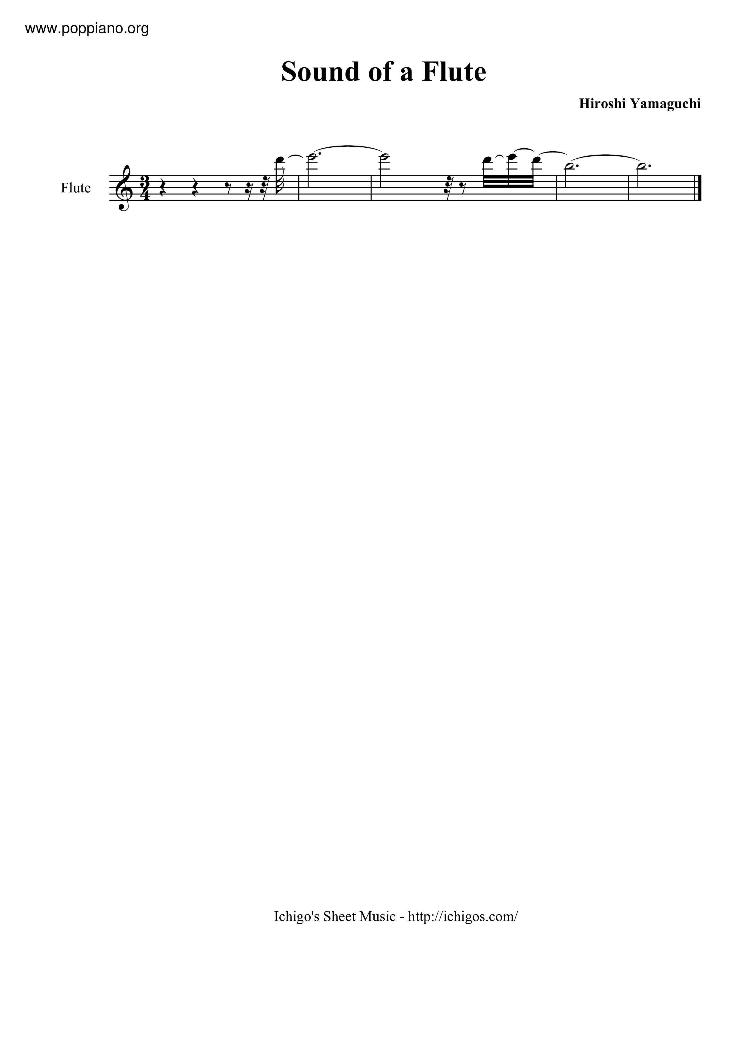 Sound Of A Flute Score