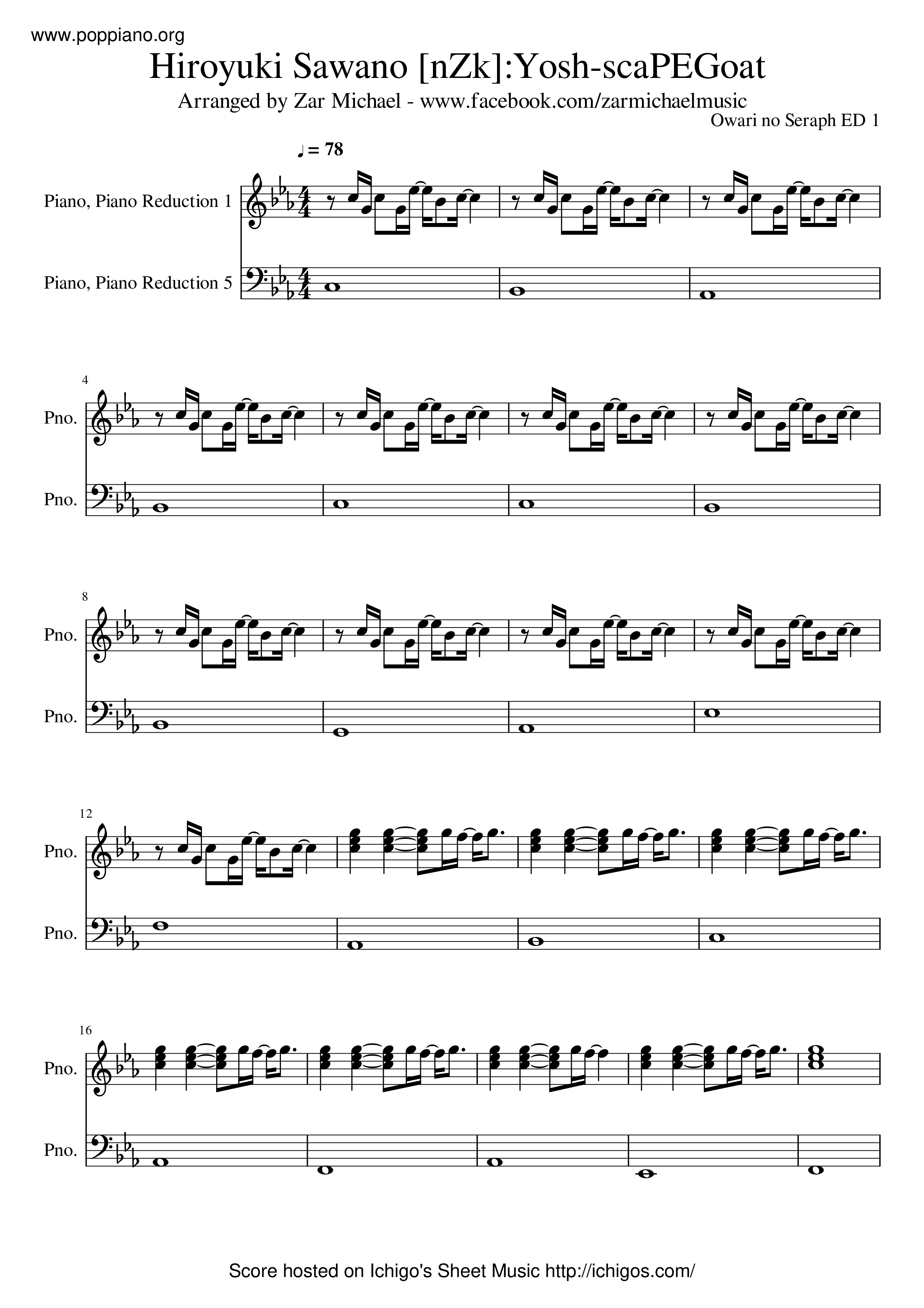 Owari No Seraph Ed 1 Scapegoat Score