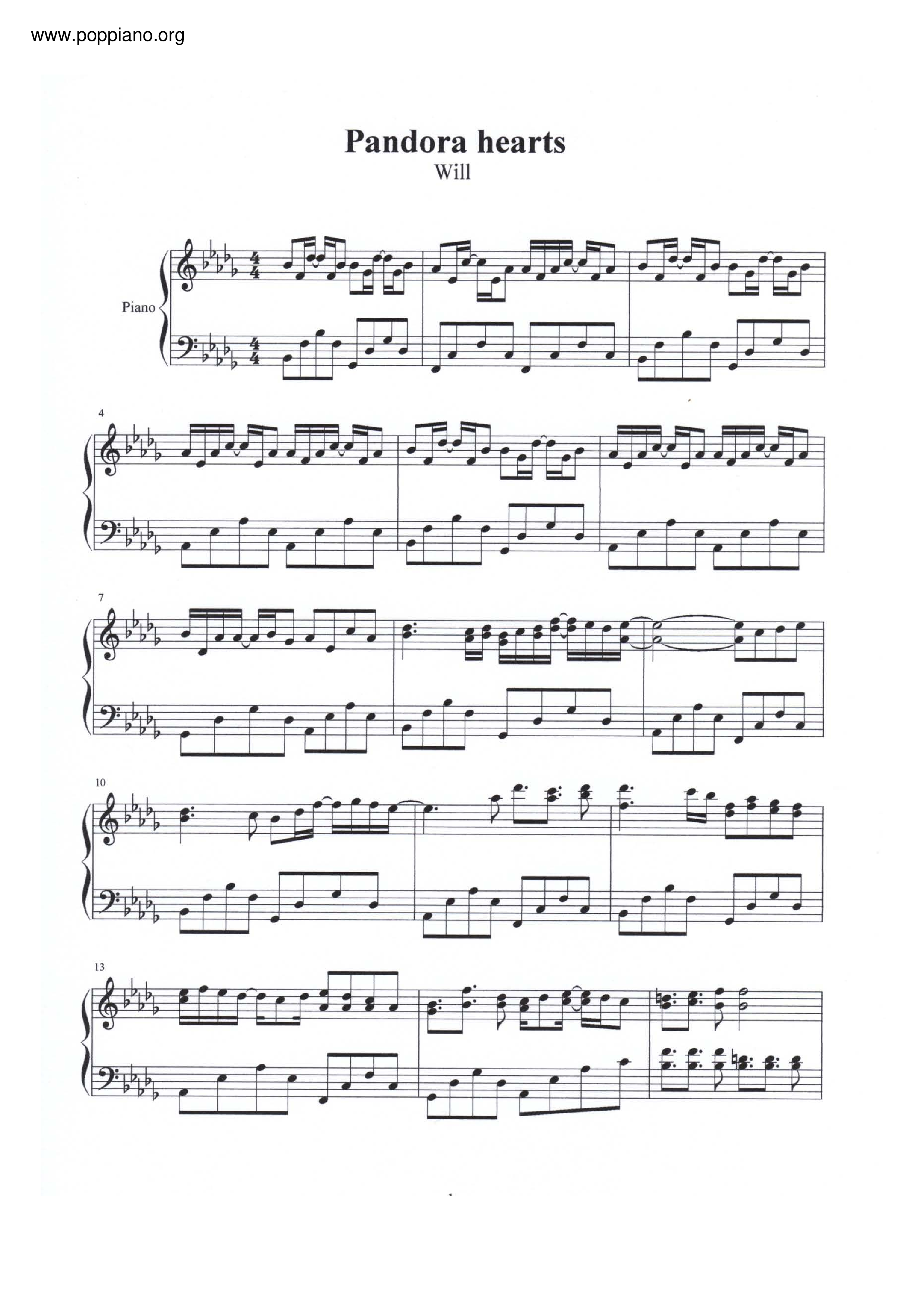 Will琴譜