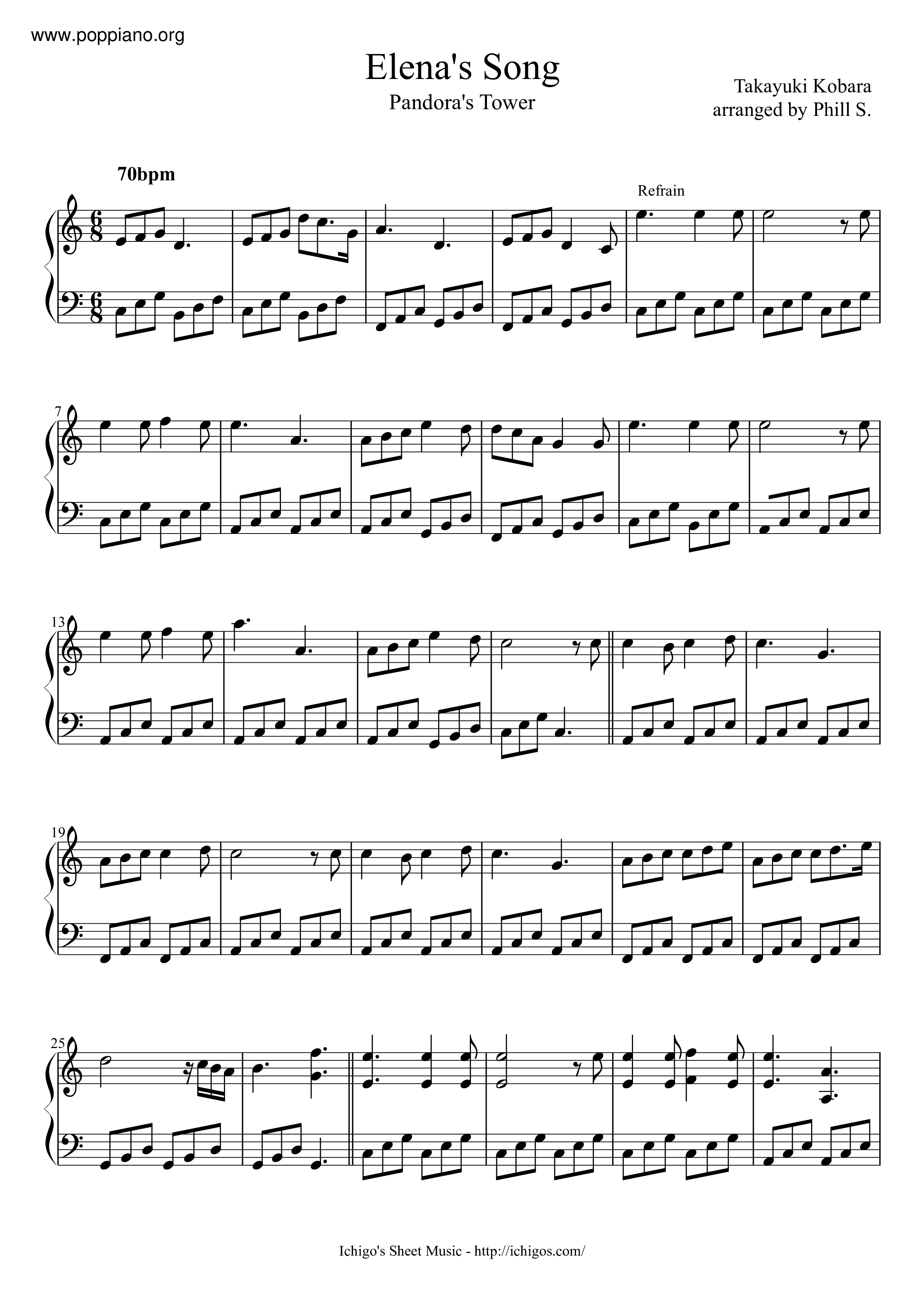 Elena's Song Score