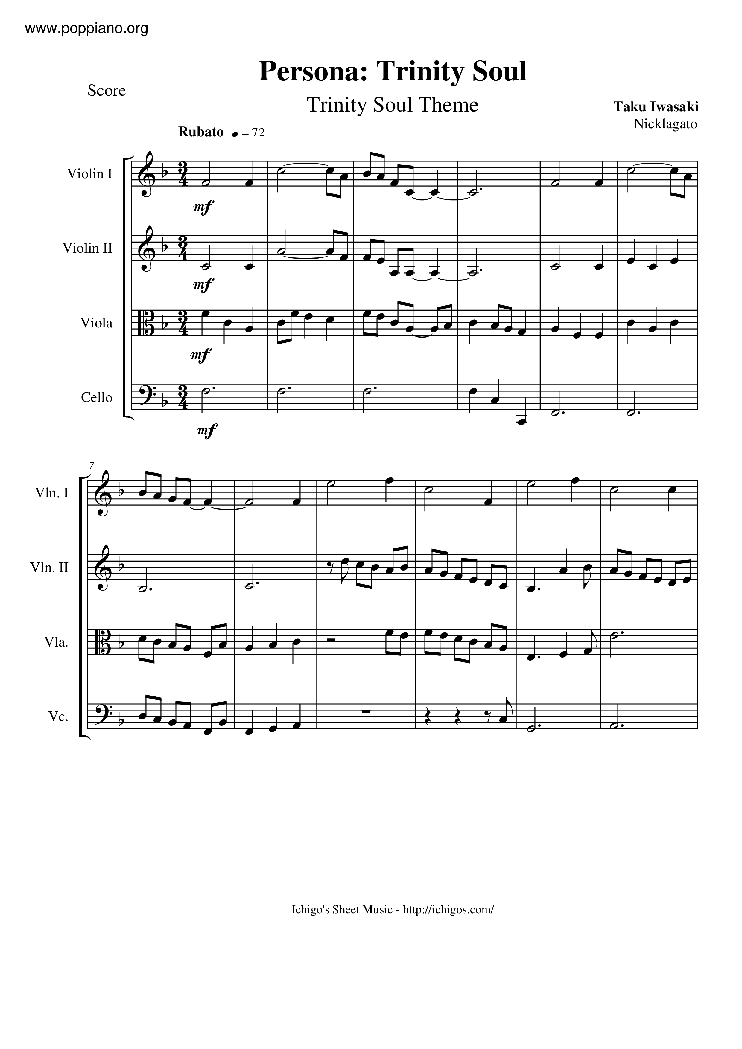 Trinity Soul Theme Score