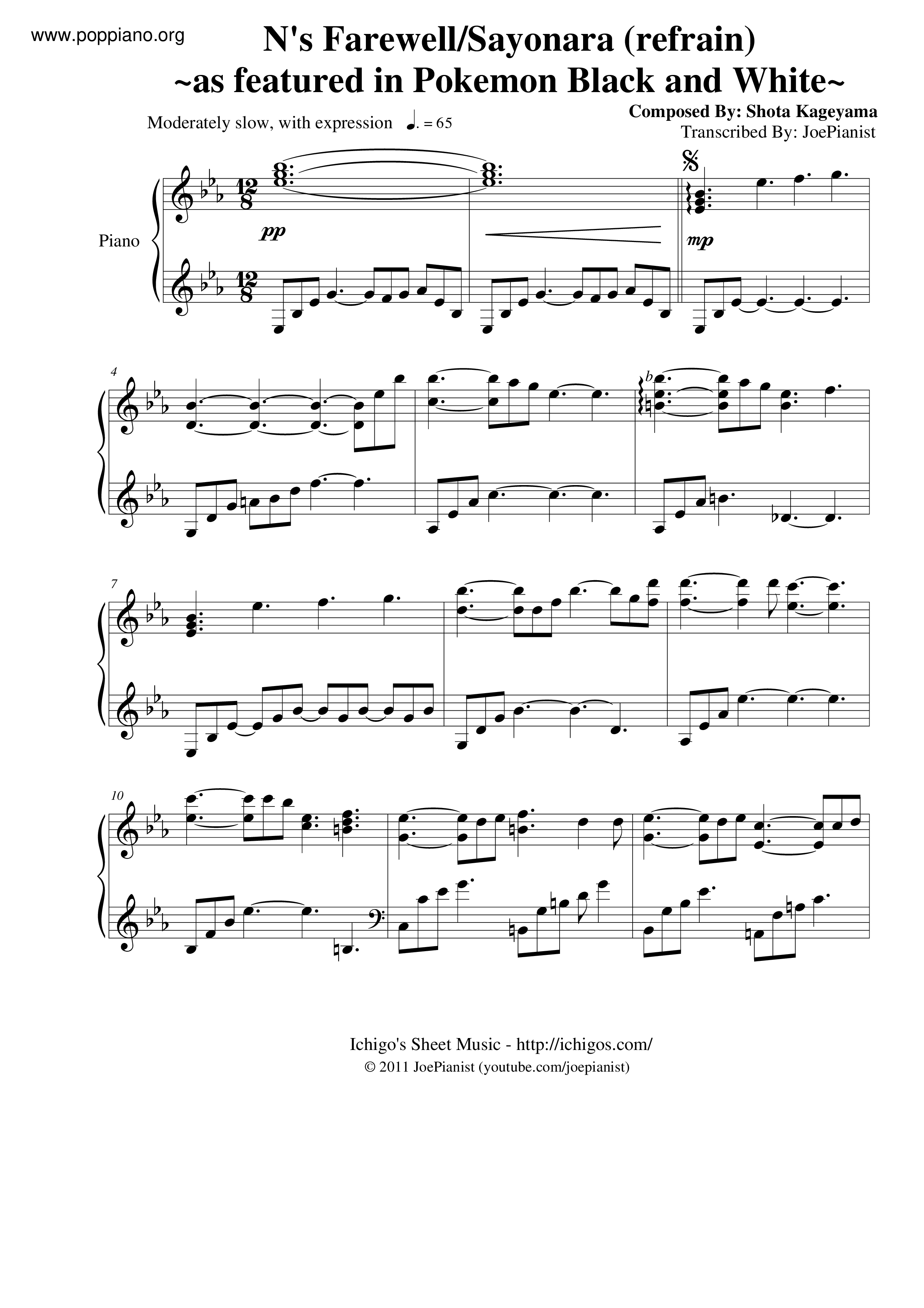 N's Farewell/Sayonara Score