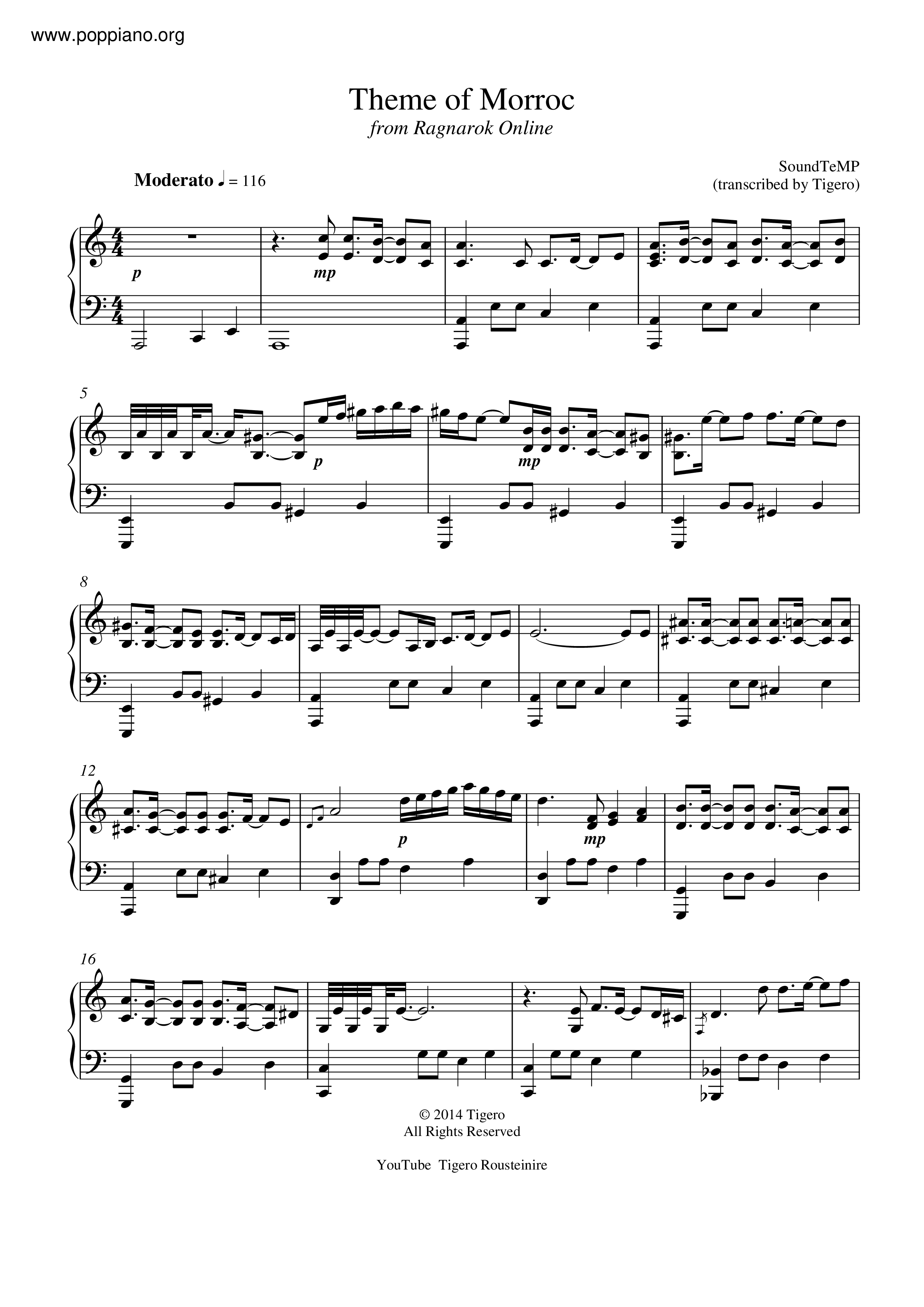 Theme Of Morroc Score