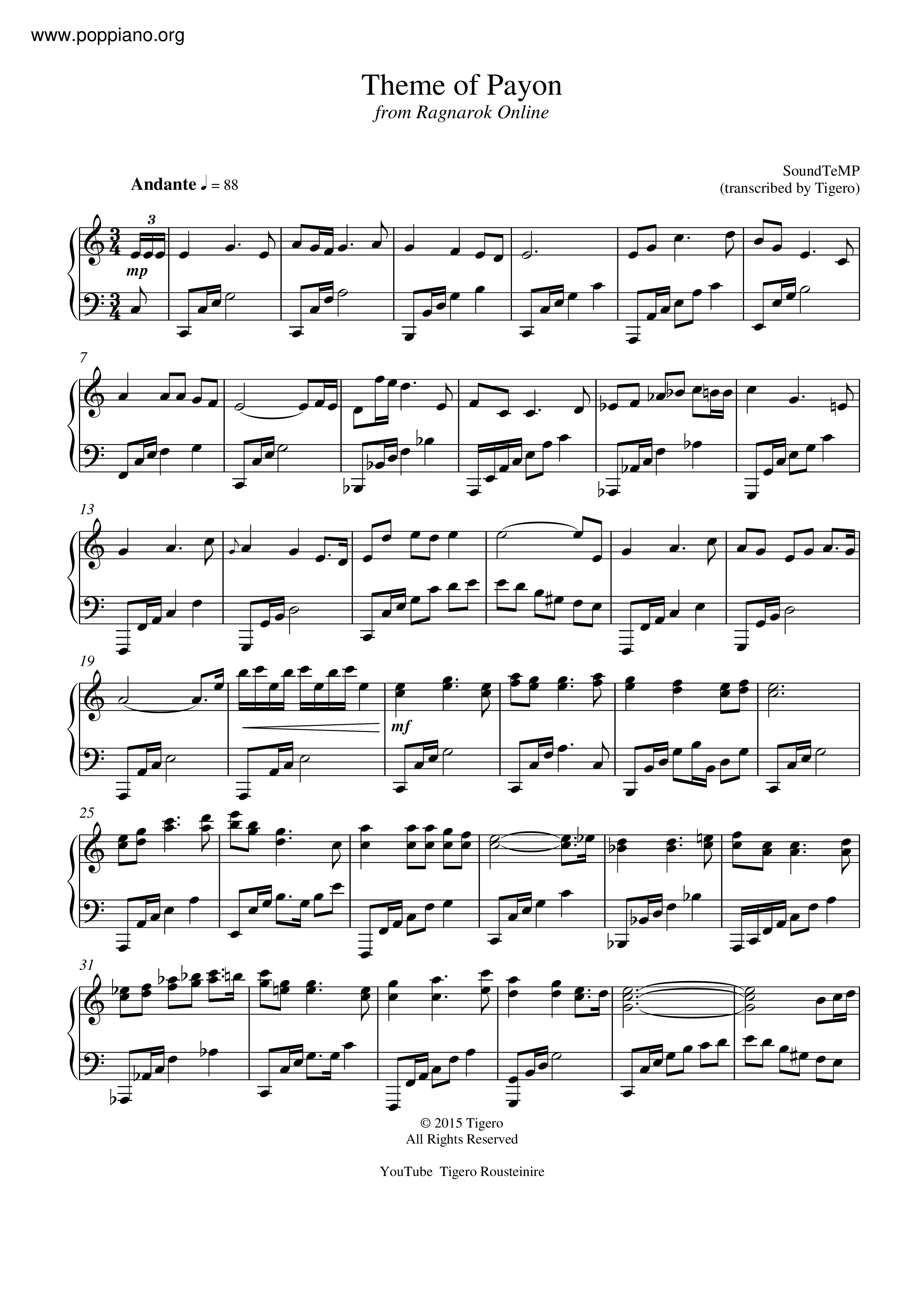 Theme Of Payon Score