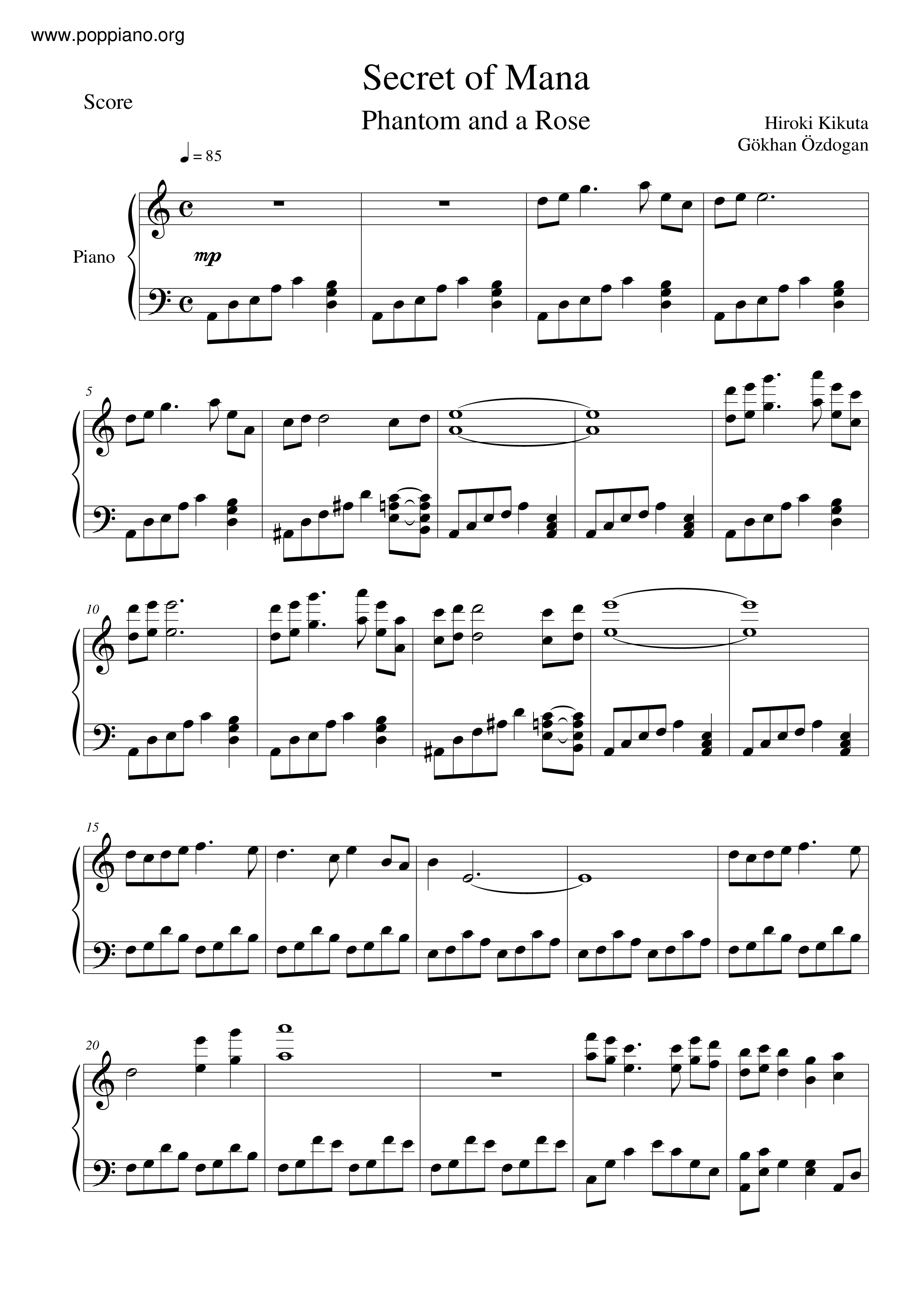 Phantom And A Rose Score