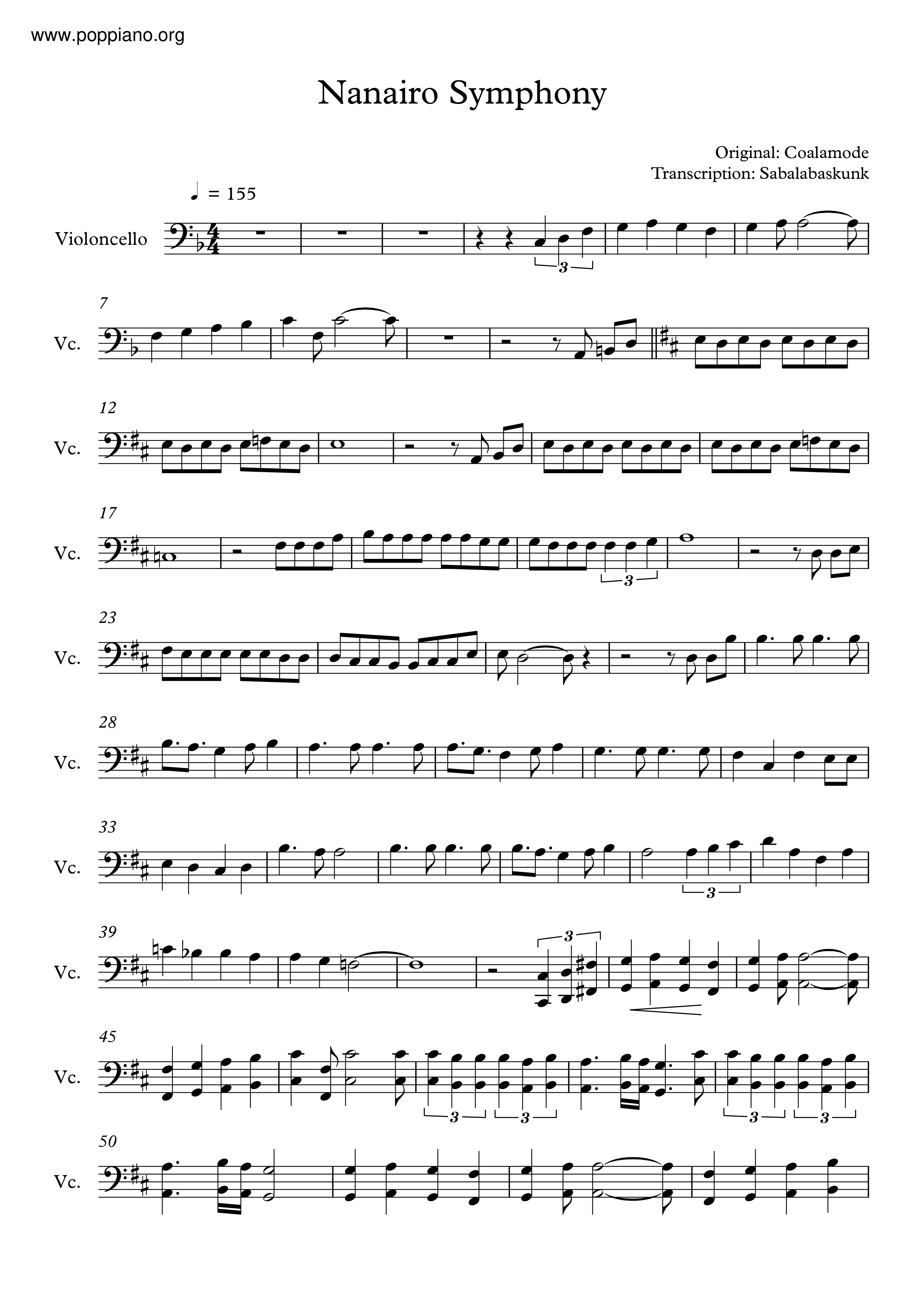 Your Lie In April - Opening 2: Nanairo Symphony Sheet music for Piano  (Solo)