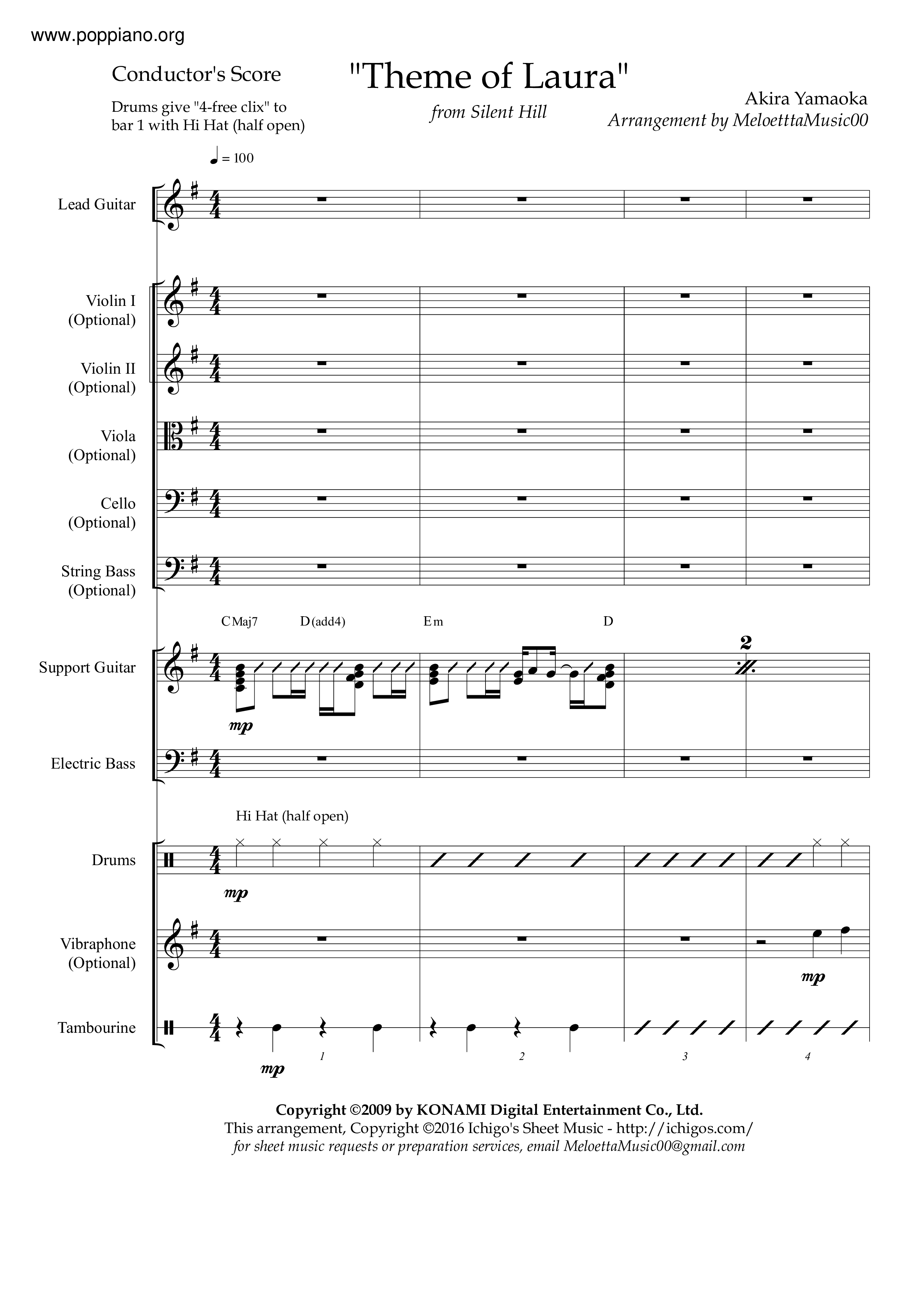 Laura's Theme Score