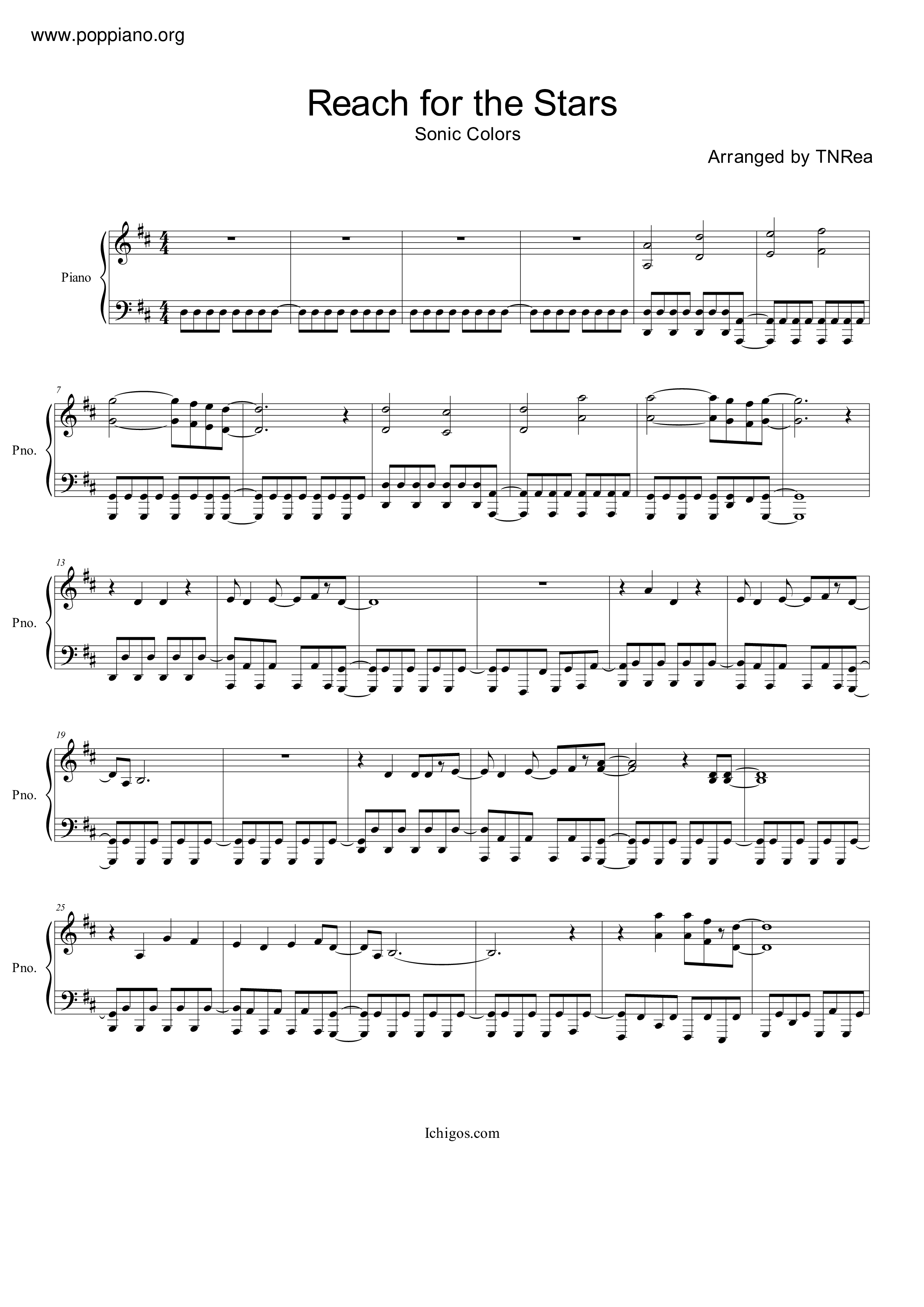 Sonic Colors sheet music  Play, print, and download in PDF or MIDI sheet  music on