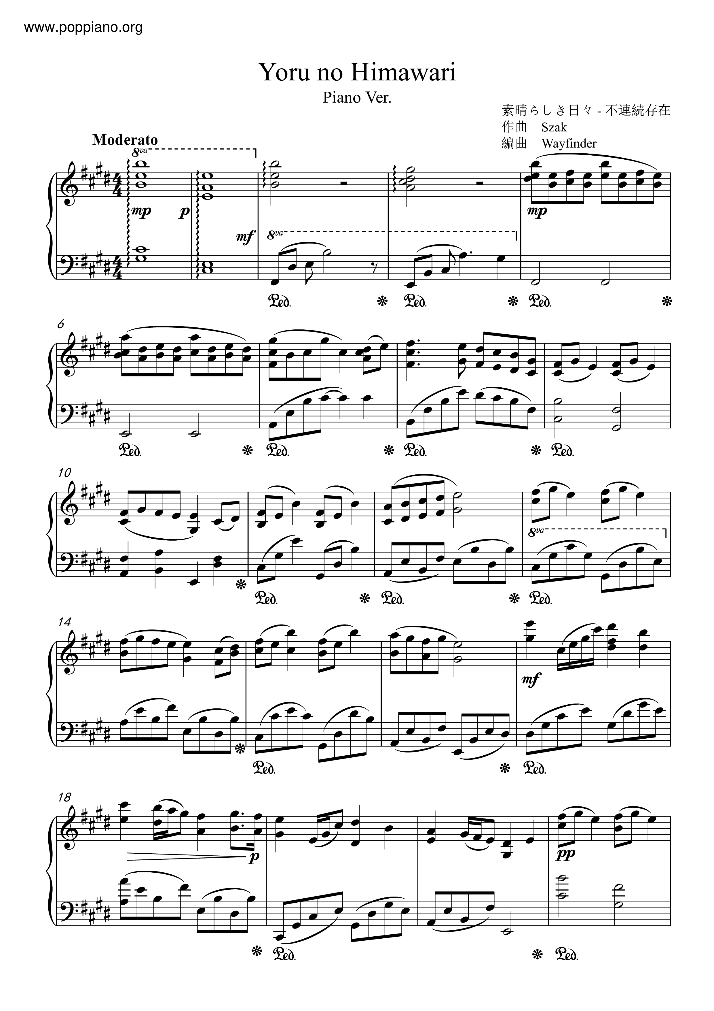 Yoru No Himawari Score