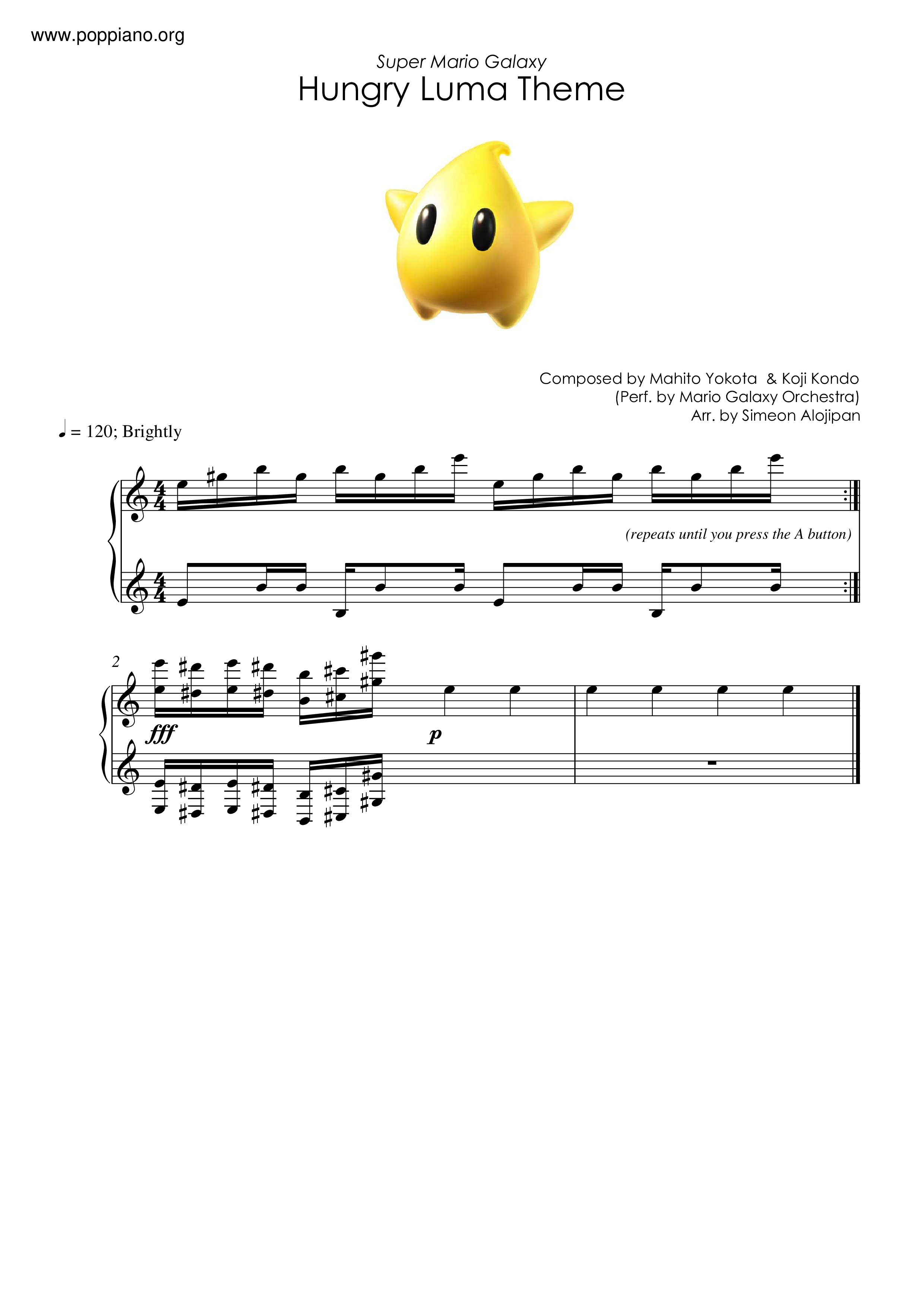 Hungry Luma Theme Score