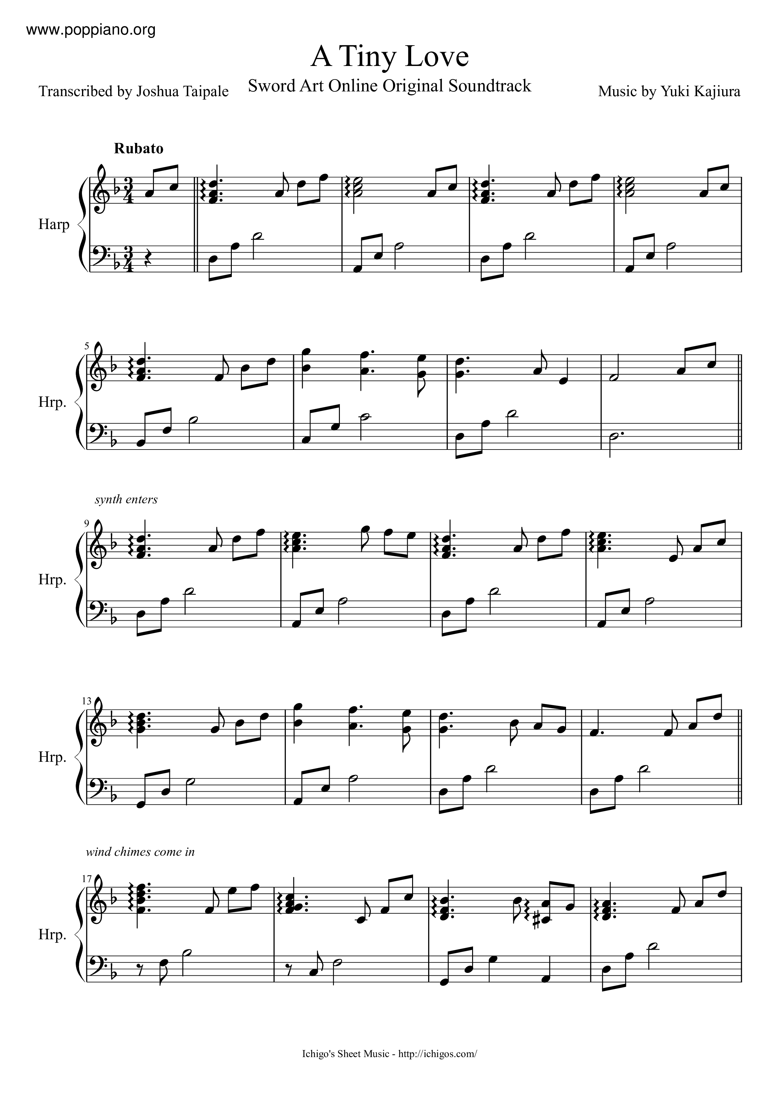 A Tiny Love Score