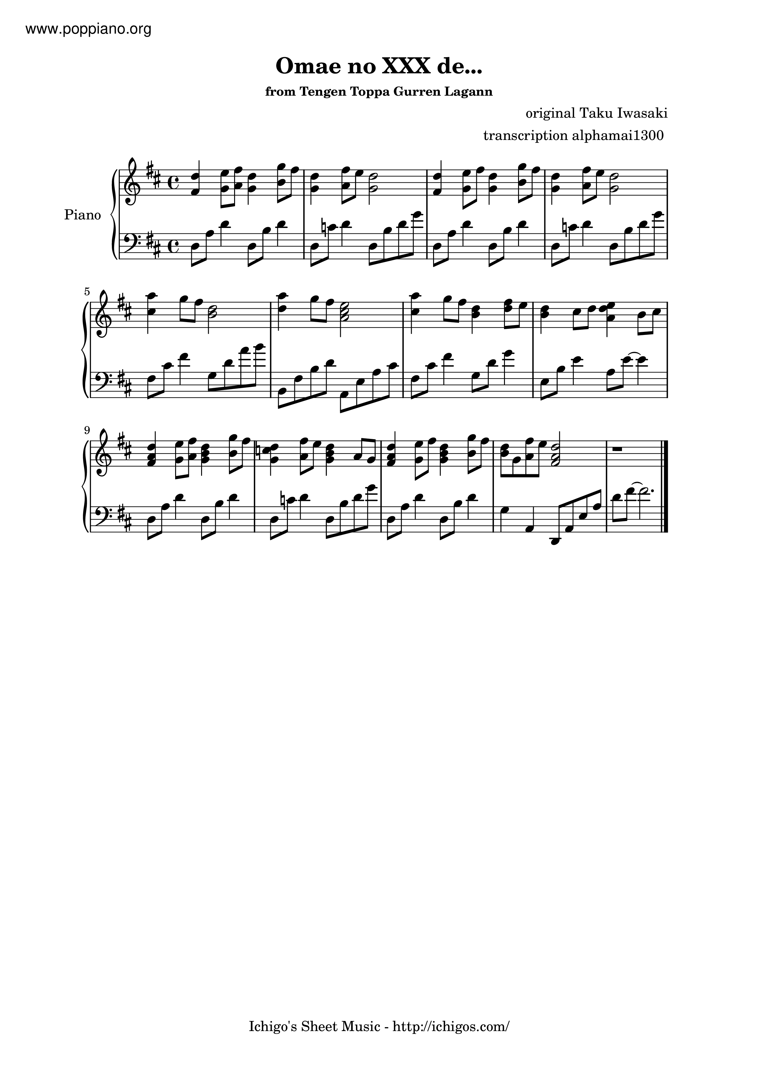 Omae No Xxx De... Score