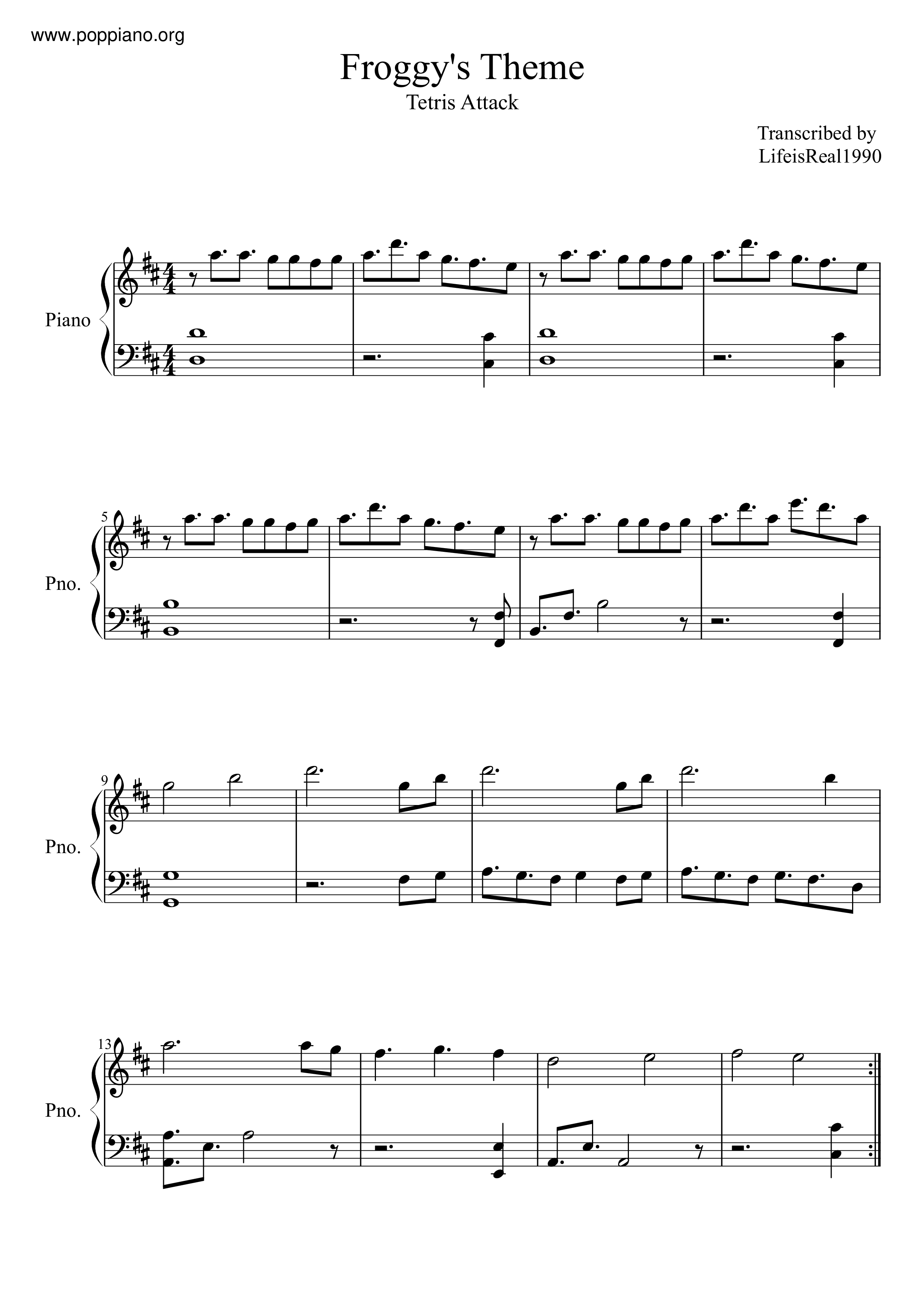 Froggy's Theme Score