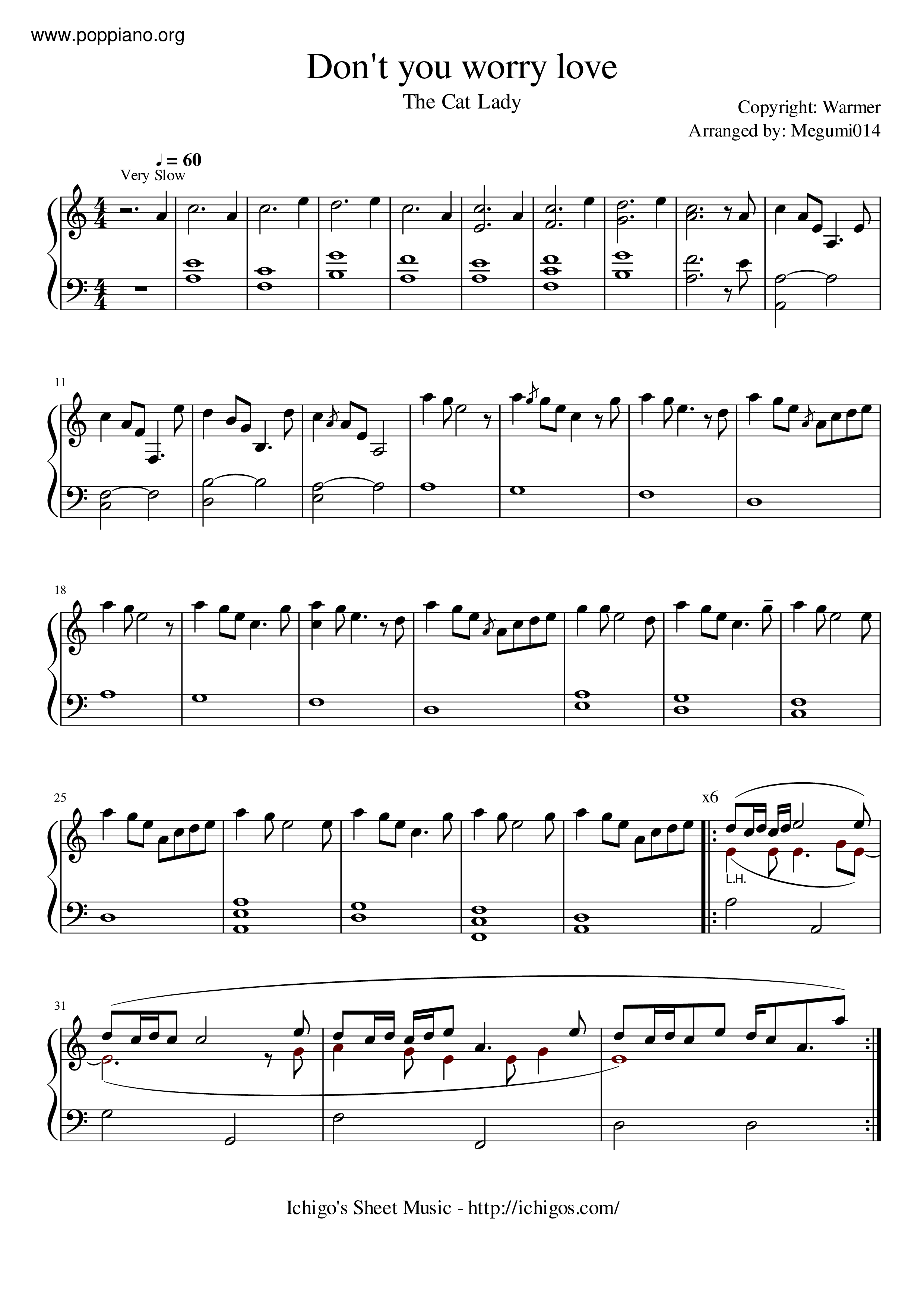 Don't You Worry Love Score