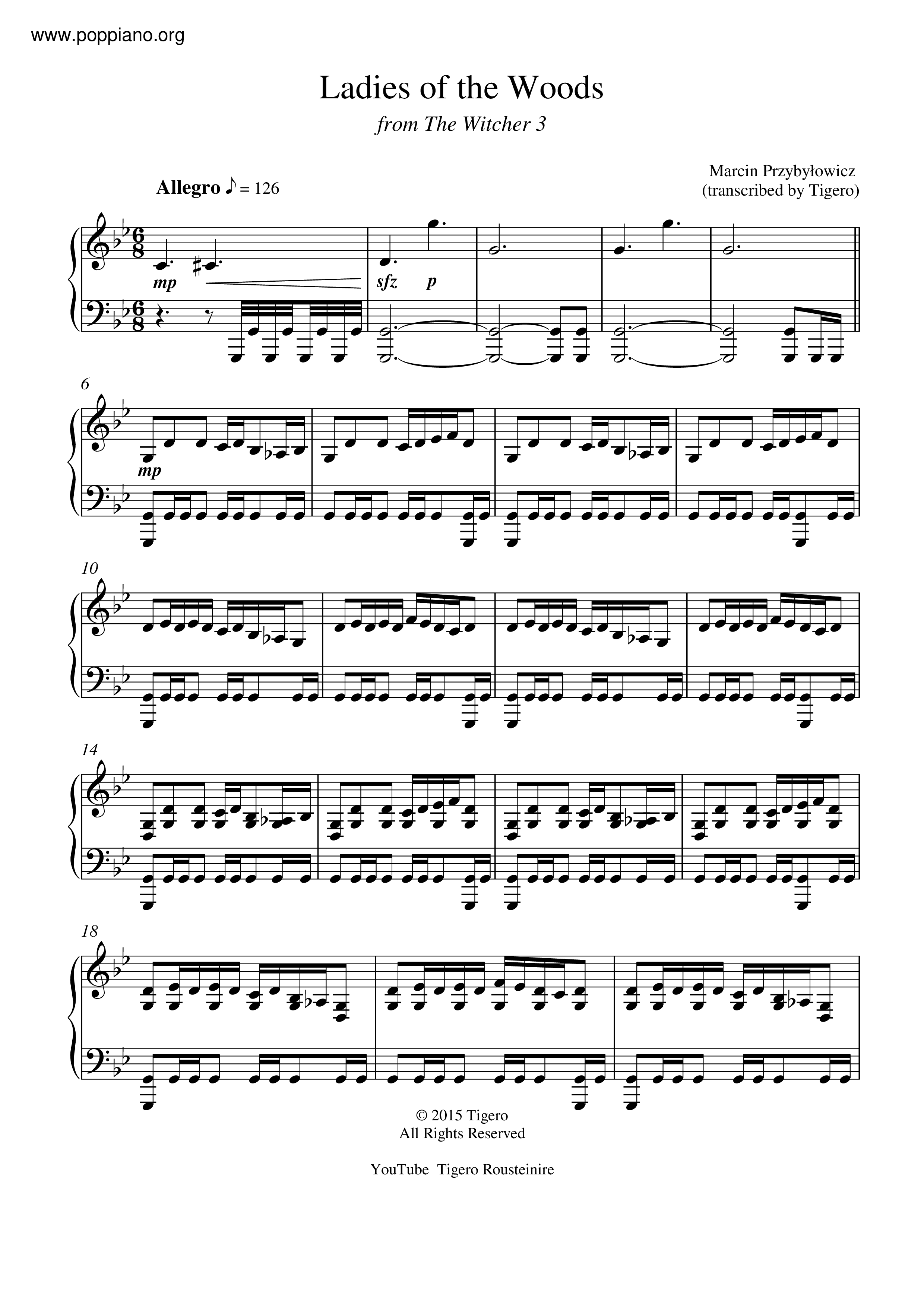 The Witcher 3 Ladies Of The Woods Sheet Music Pdf Free Score Download The Witcher 3 Ladies Of The Woods Sheet Music Pdf Free Score Download