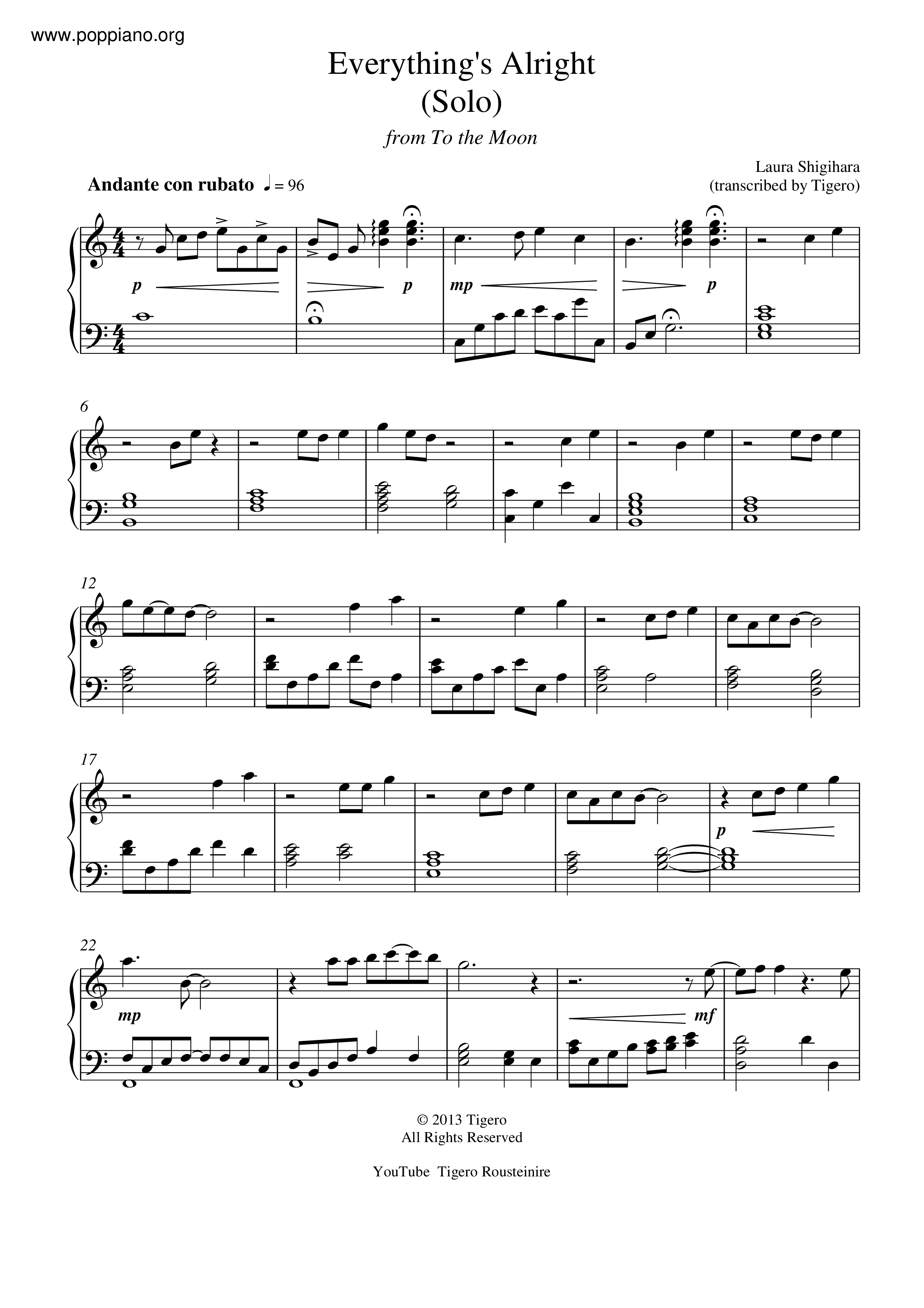 Everything's Alright Score