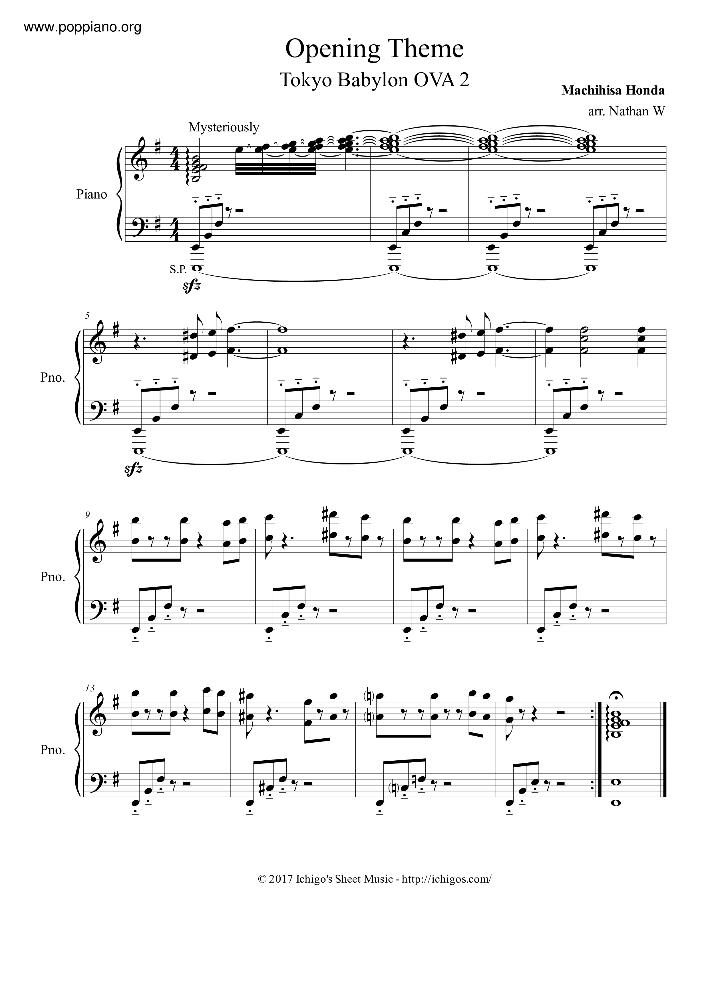 Opening Theme Score