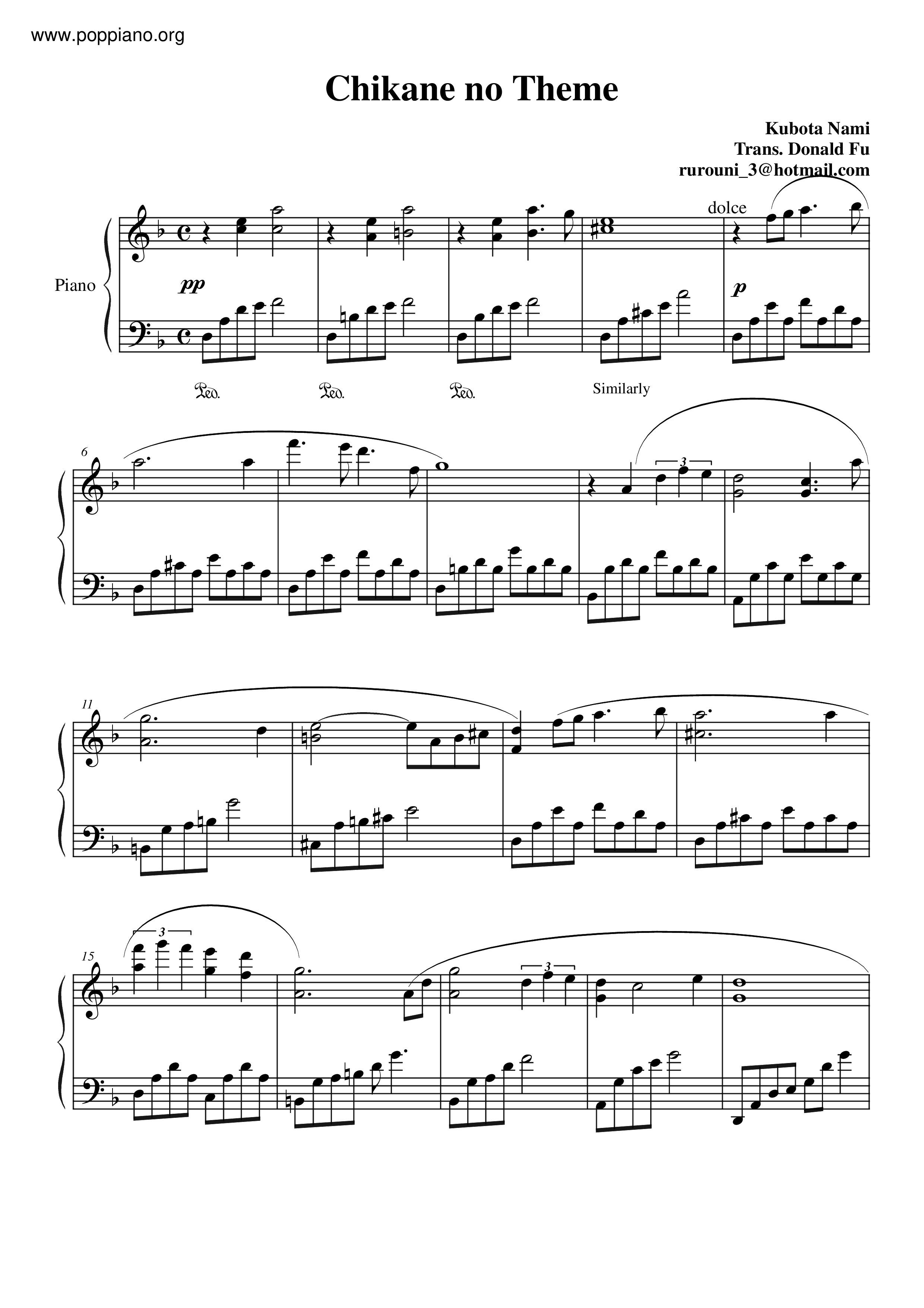 Chikane No Theme Score