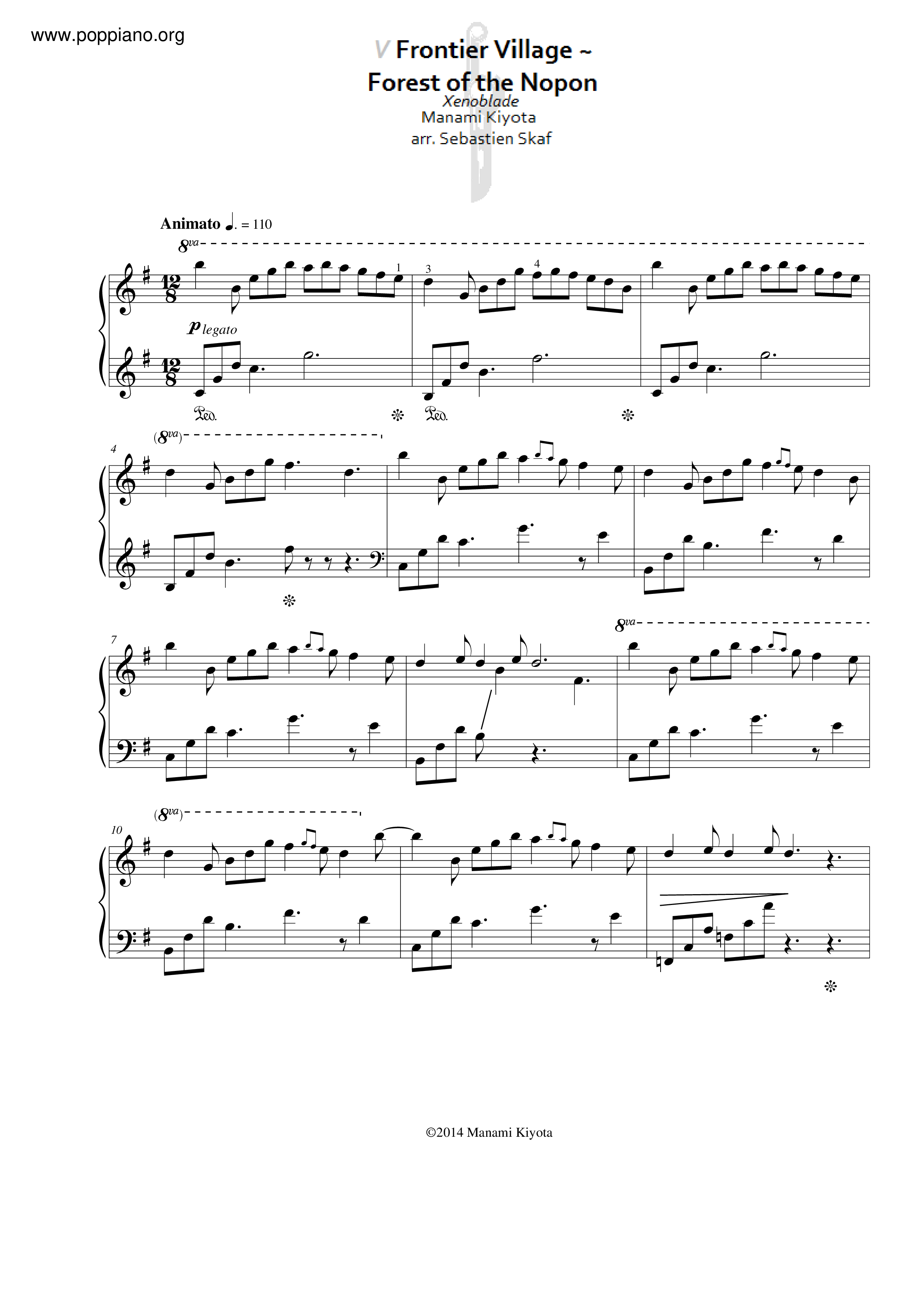 Frontier Village ~ Forest Of The Noppon Score