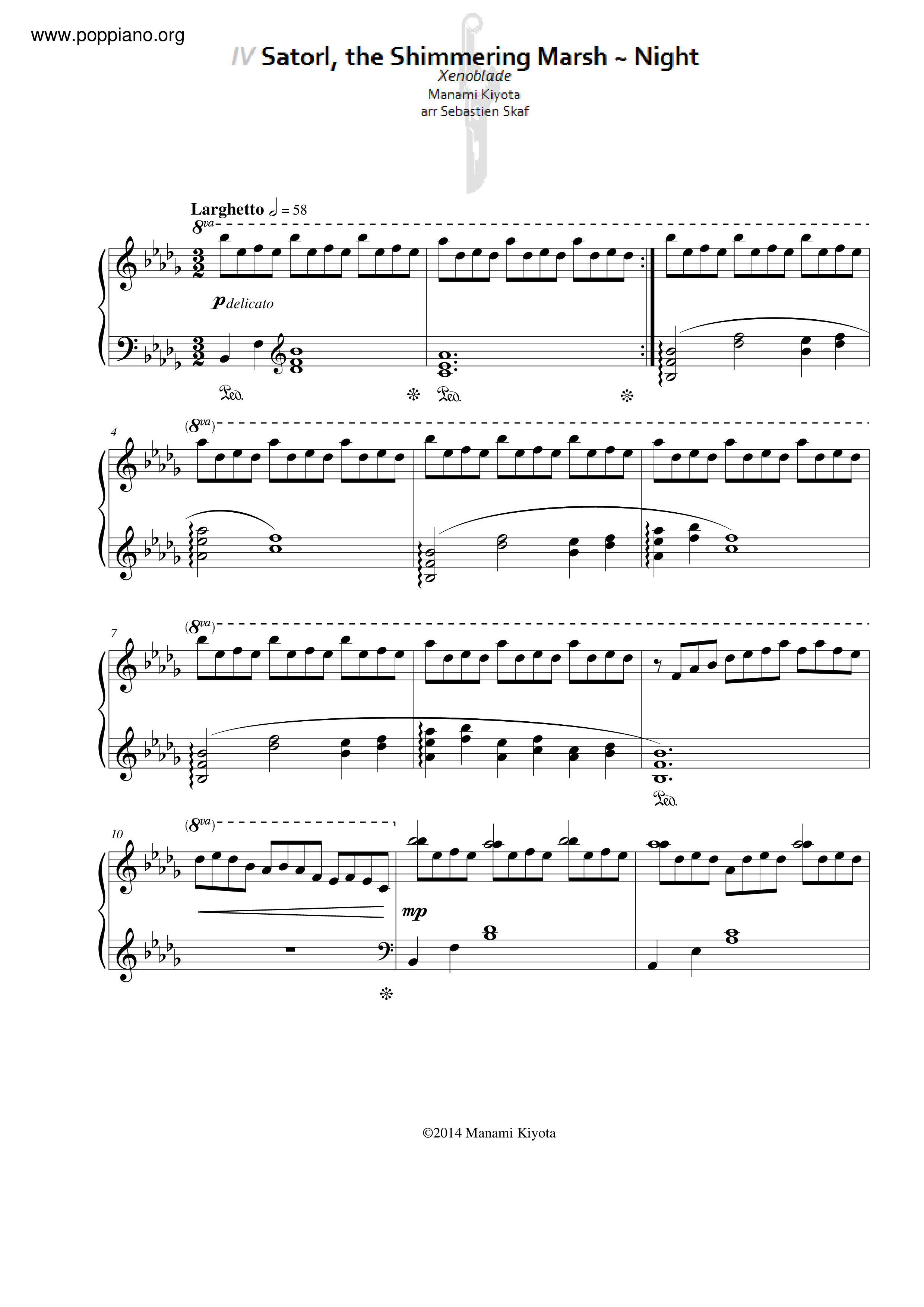 Satorl, The Shimmering Marsh ~ Night Score