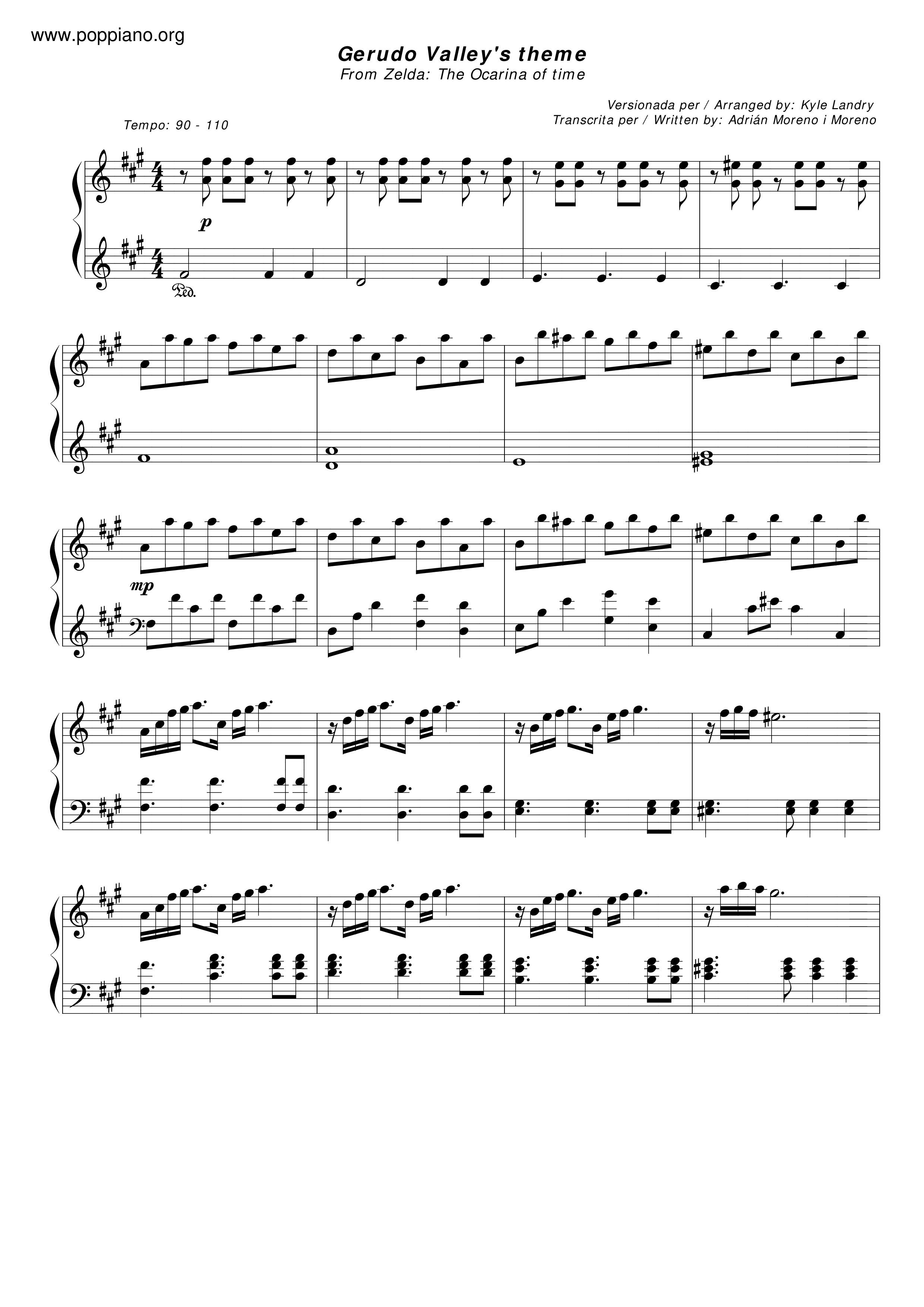 The Legend Of Zelda Ocarina Of Time Gerudo Valley Sheet Music Pdf The Legend Of Zelda Ocarina Of Time Gerudo Valley Sheet Music Pdf