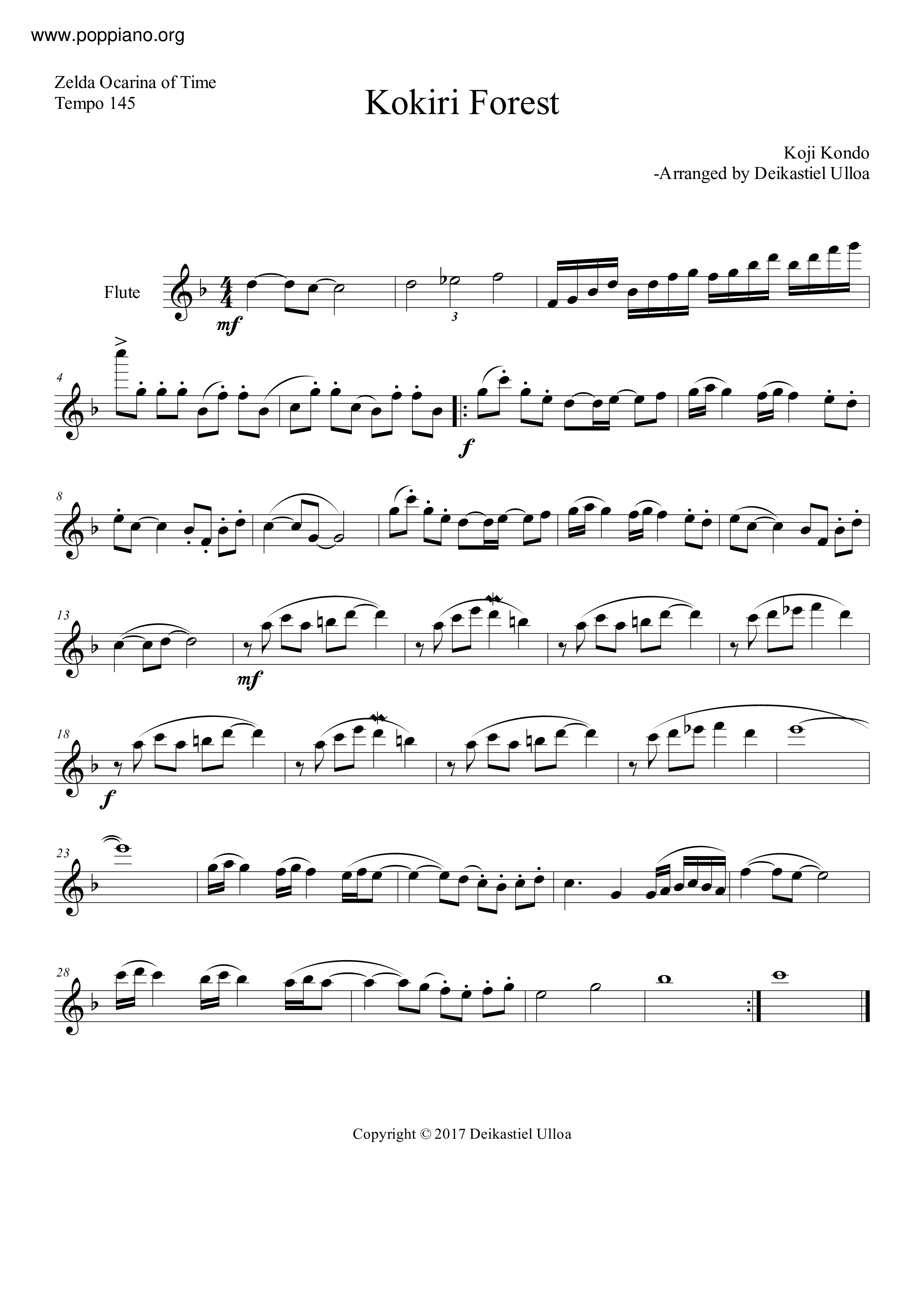 Kokiri Forest Score