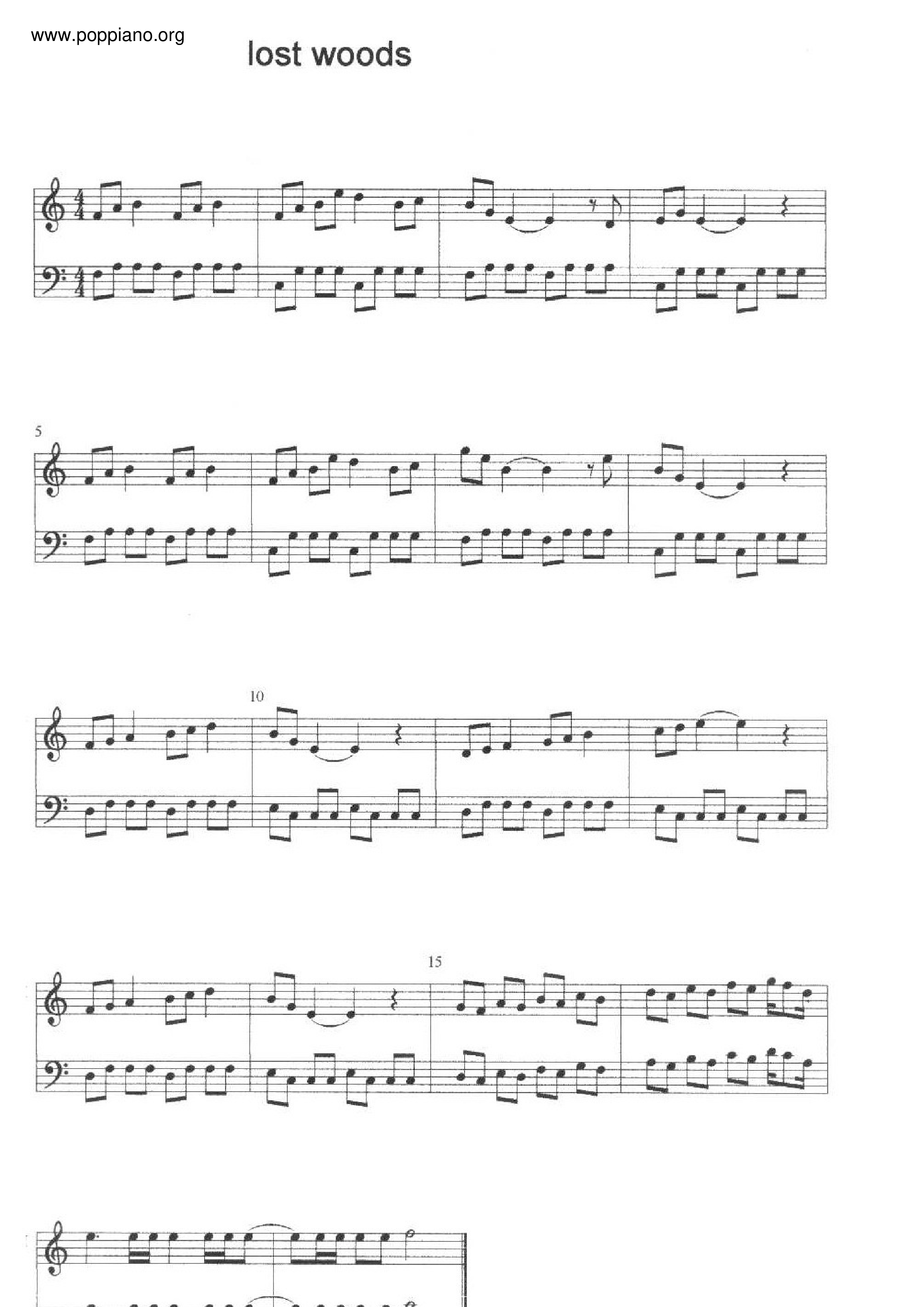 Lost Woods Theme Score