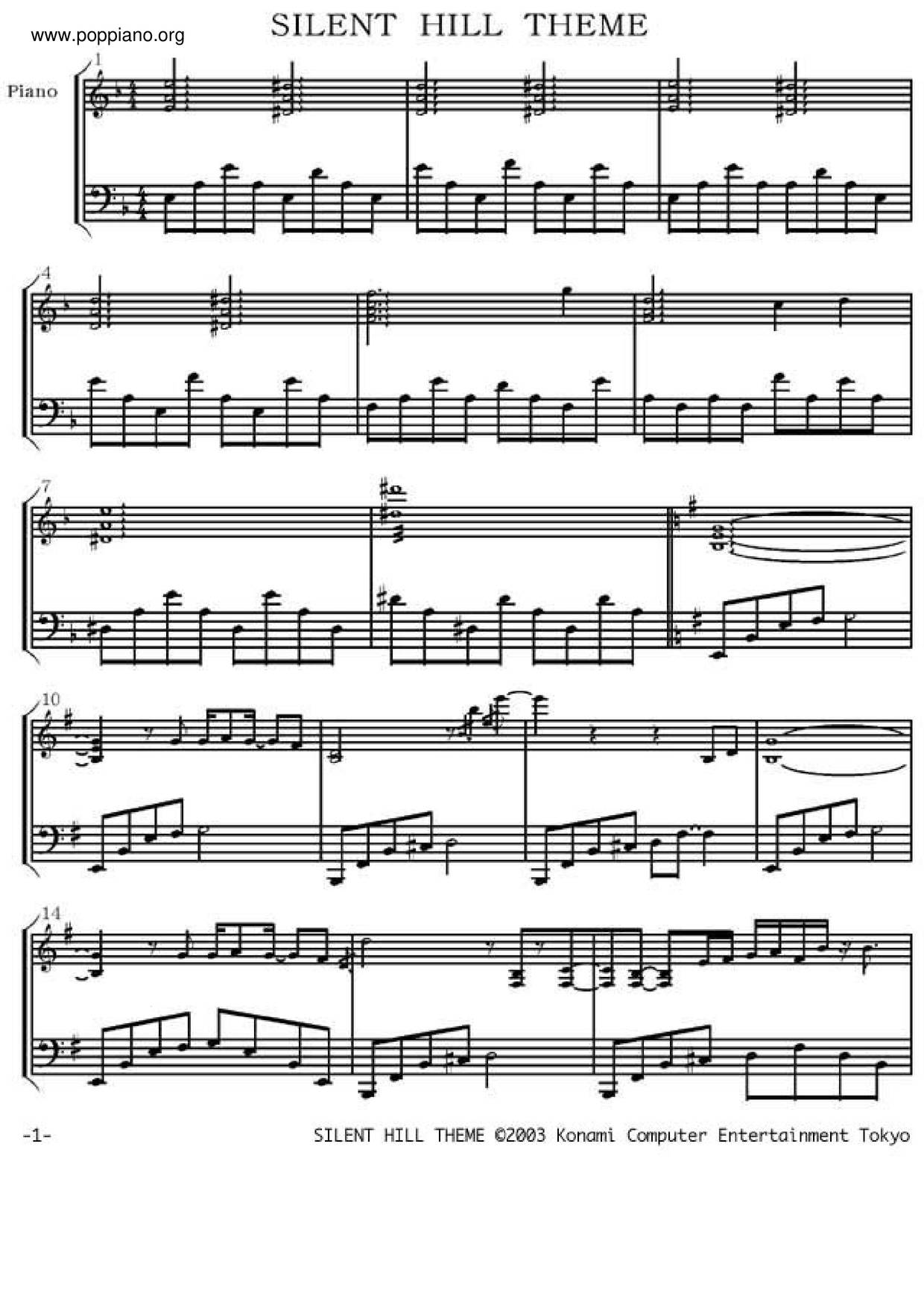 Silent Hill Score