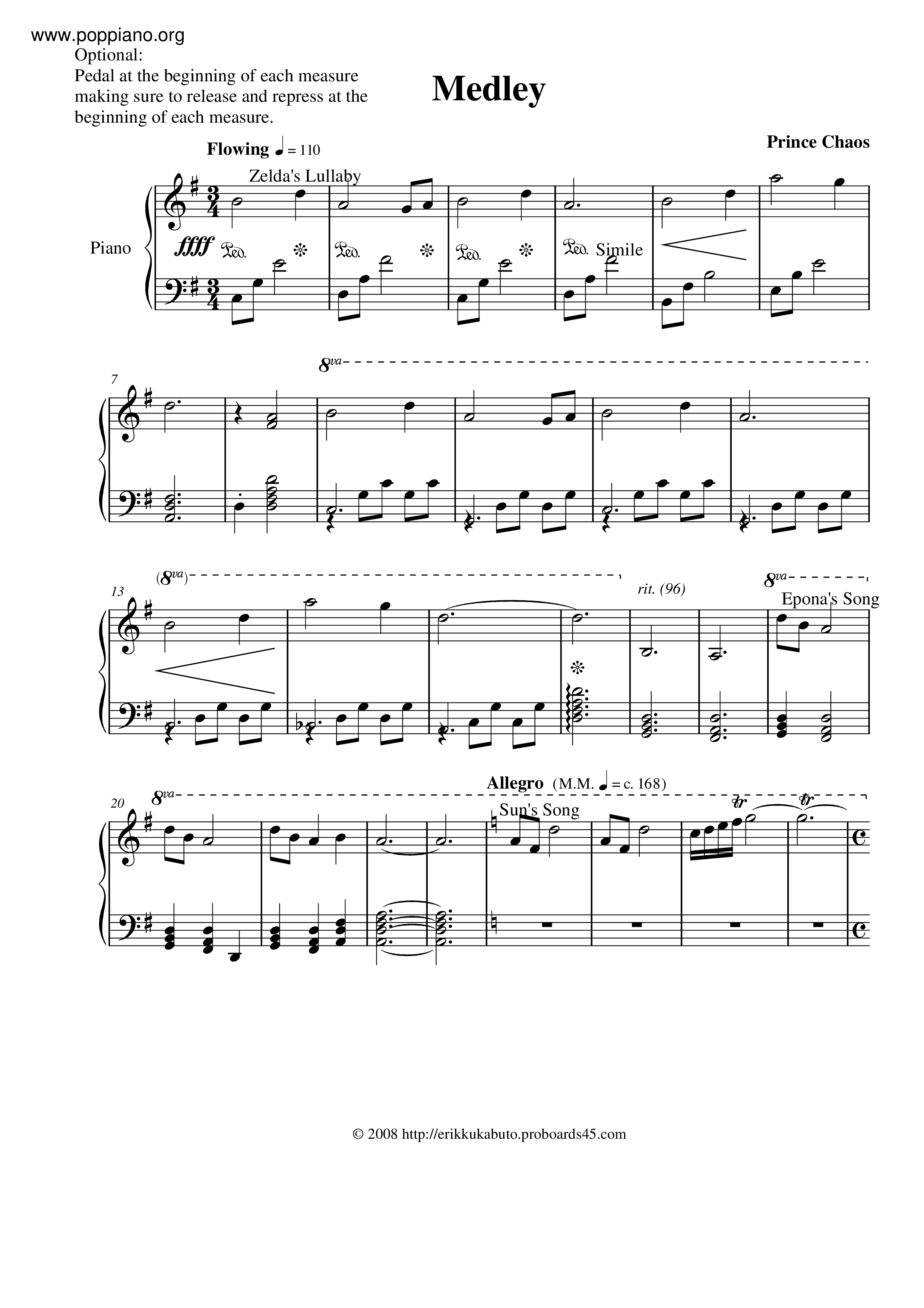 ☆ The Legend of Zelda: Ocarina of Time-Sun's Song Sheet Music pdf, - Free  Score Download ☆