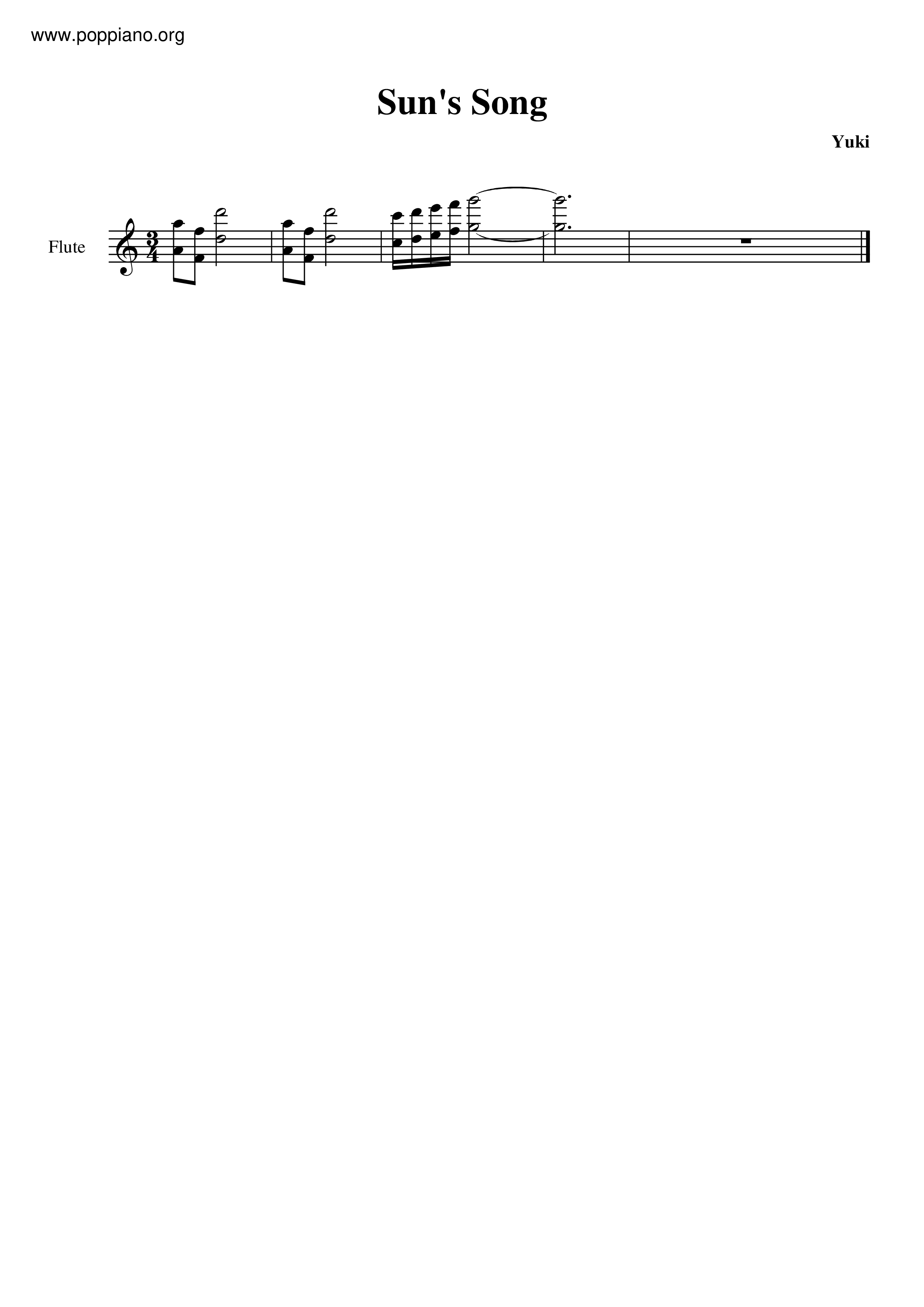 SONG OF TIME Sheet Music Download