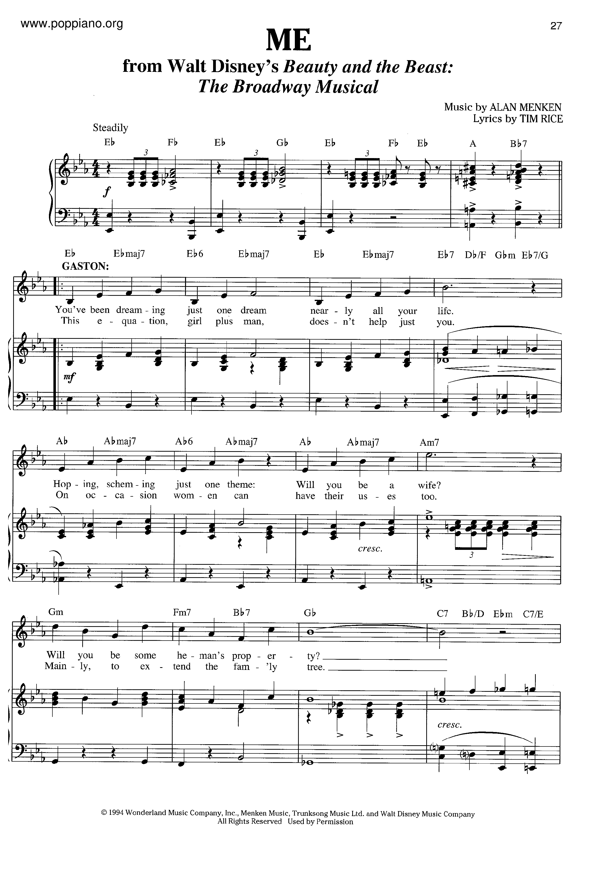 Beauty And The Beast - Me Score