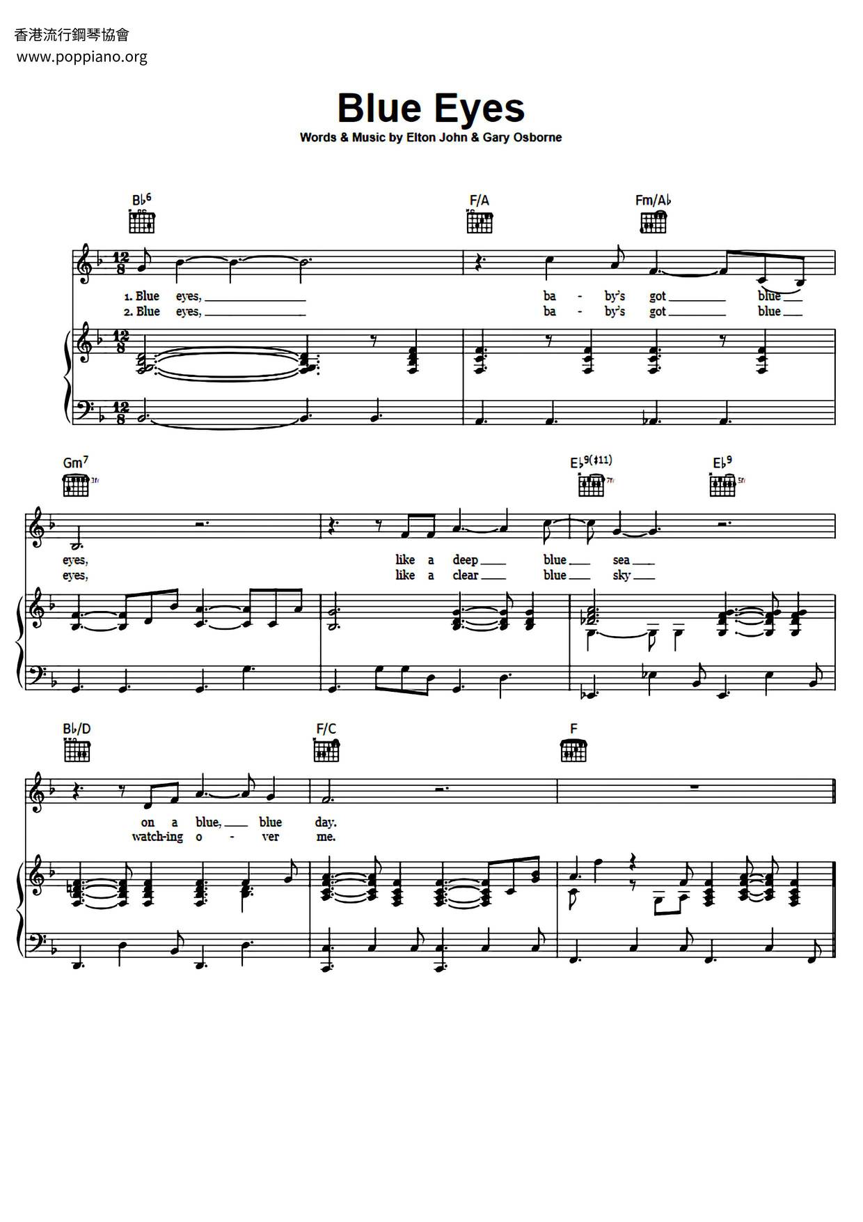 Letras - Elton John - Blue Eyes (TRADUÇÃO) PDF