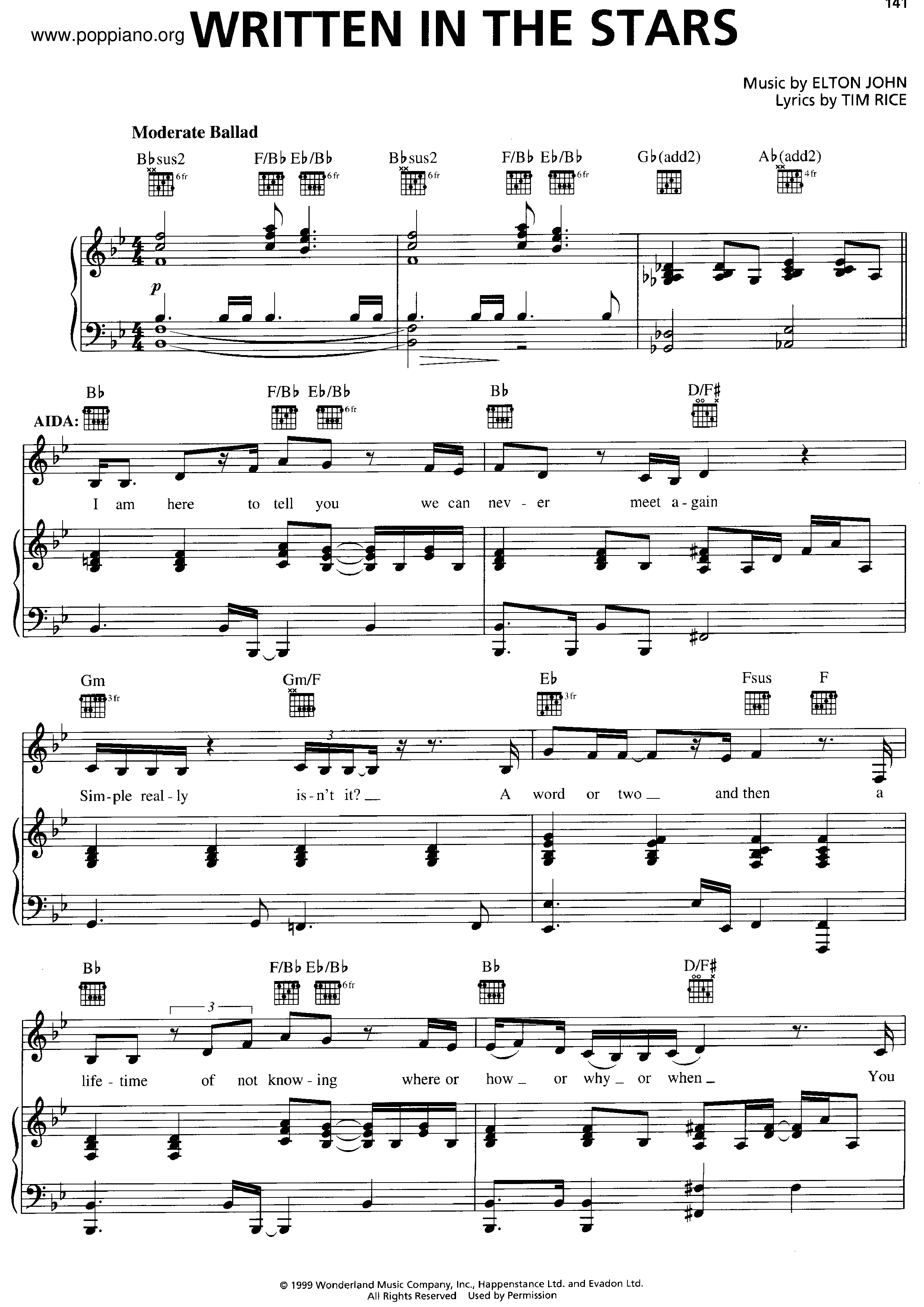 Written In The Stars Score