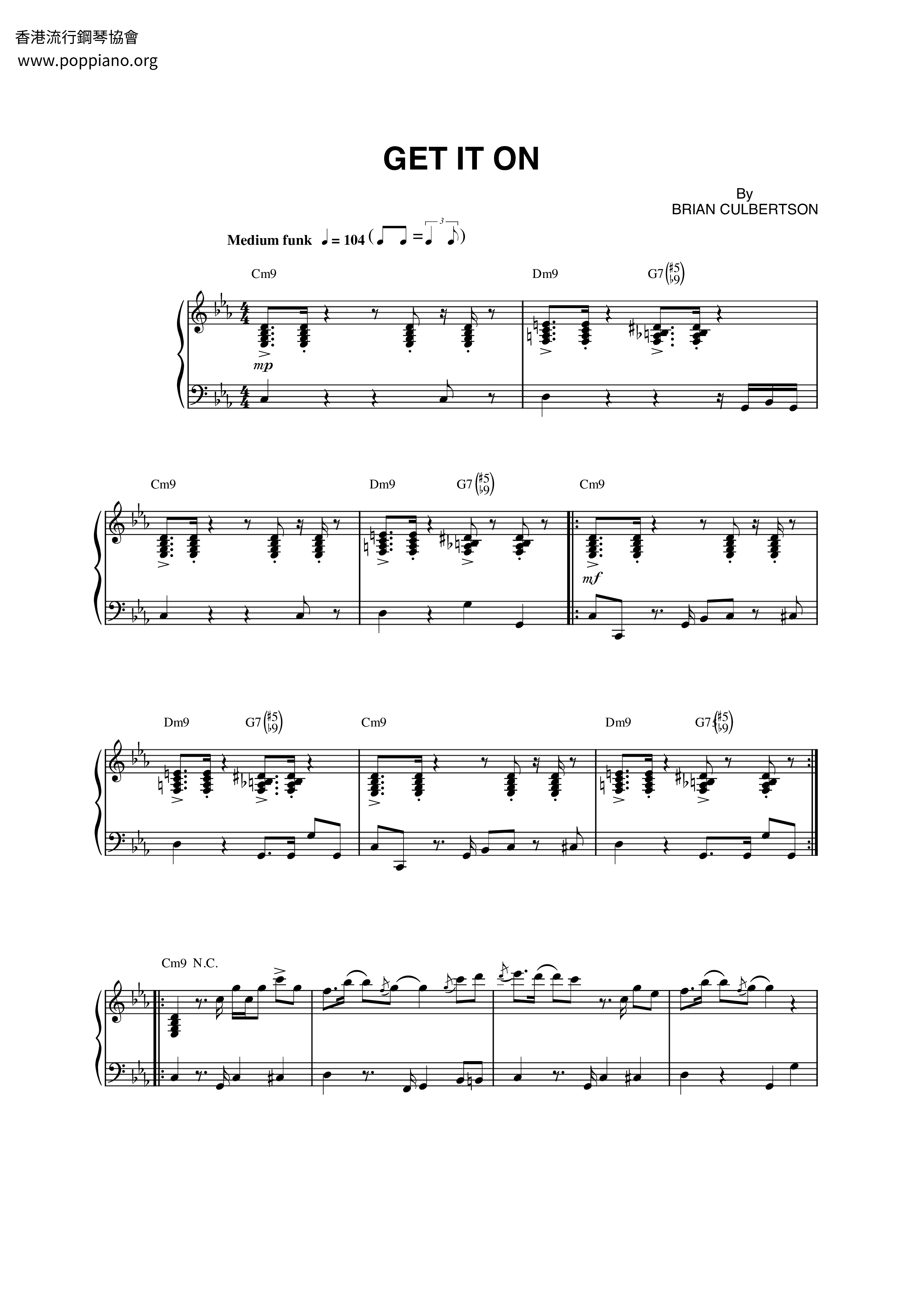 Get It On Score