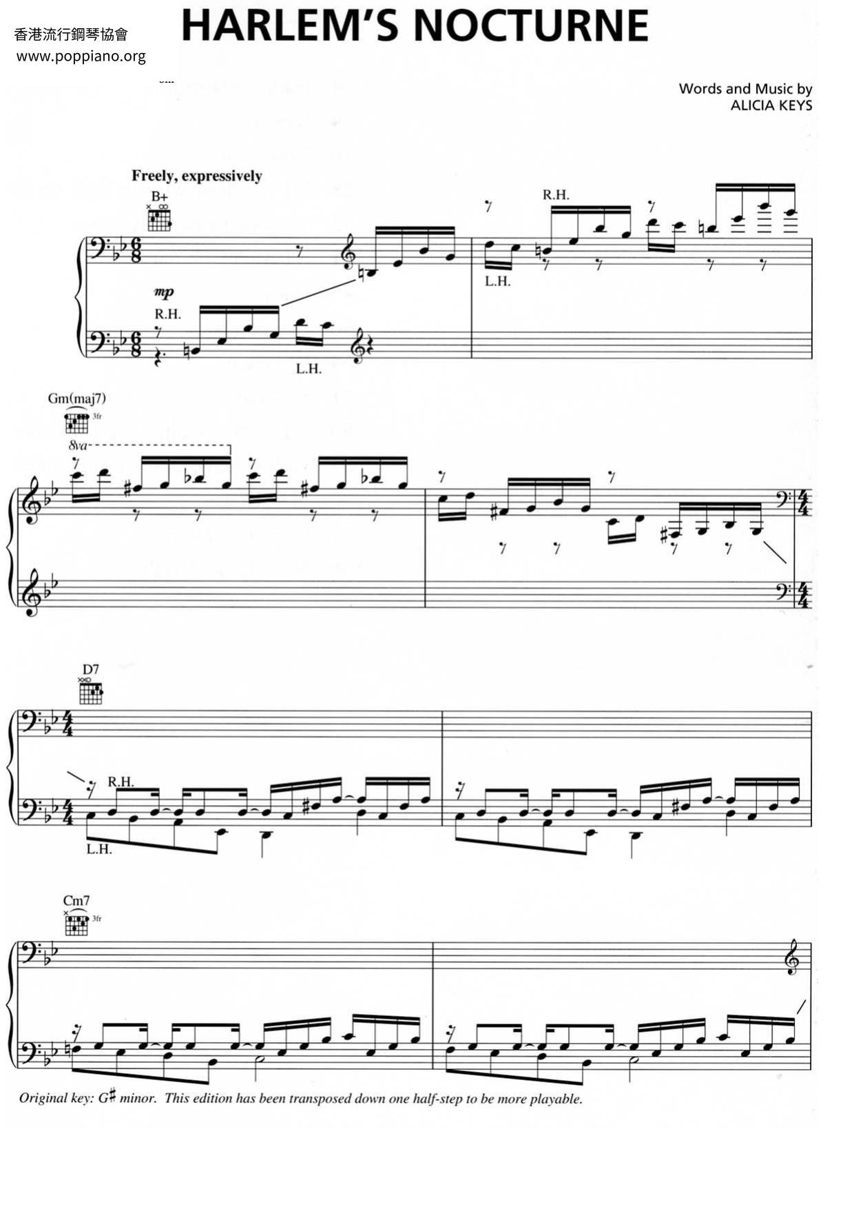 Harlem's Nocturneピアノ譜