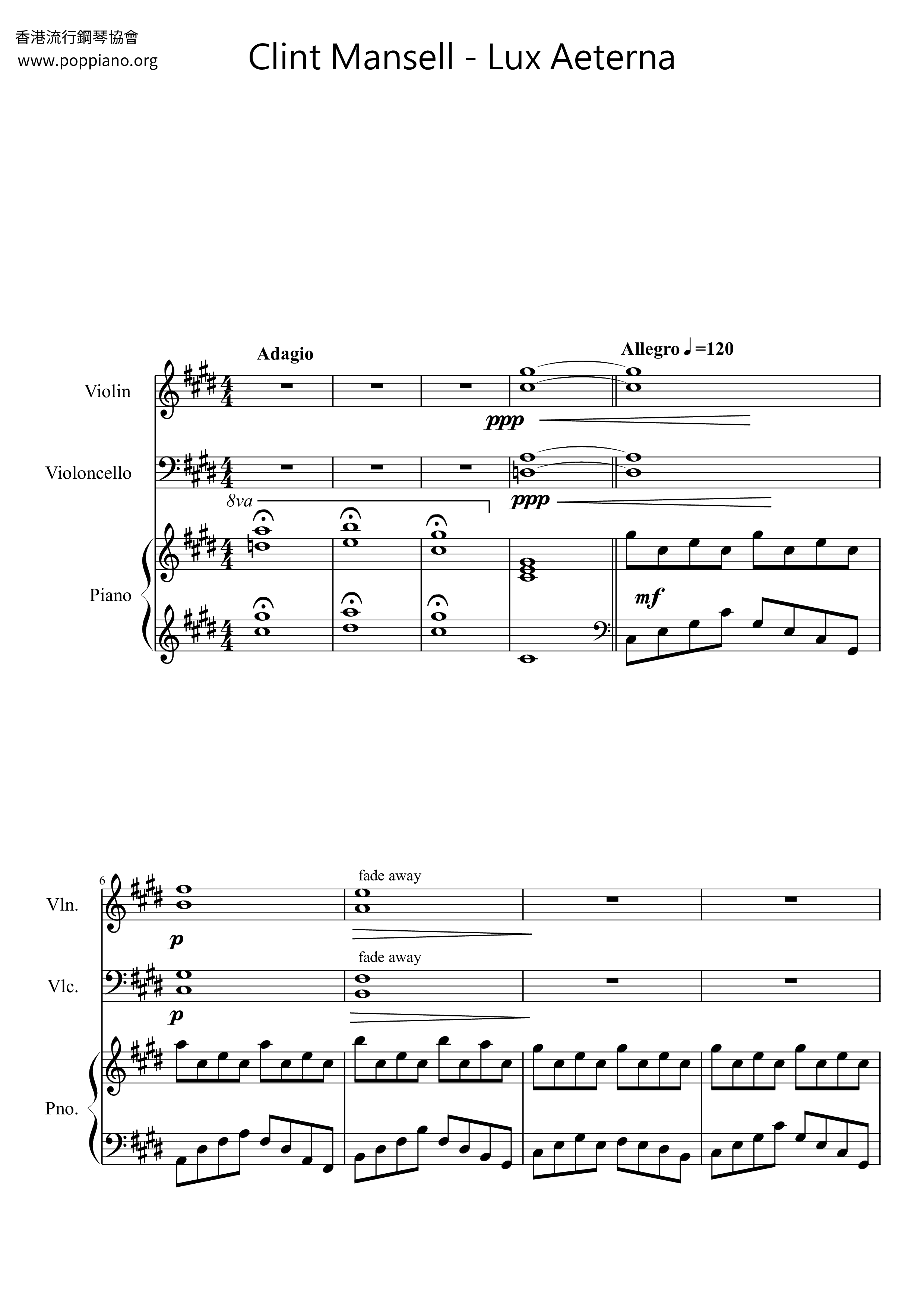 Requiem for a Dream - Lux Aeternaピアノ譜