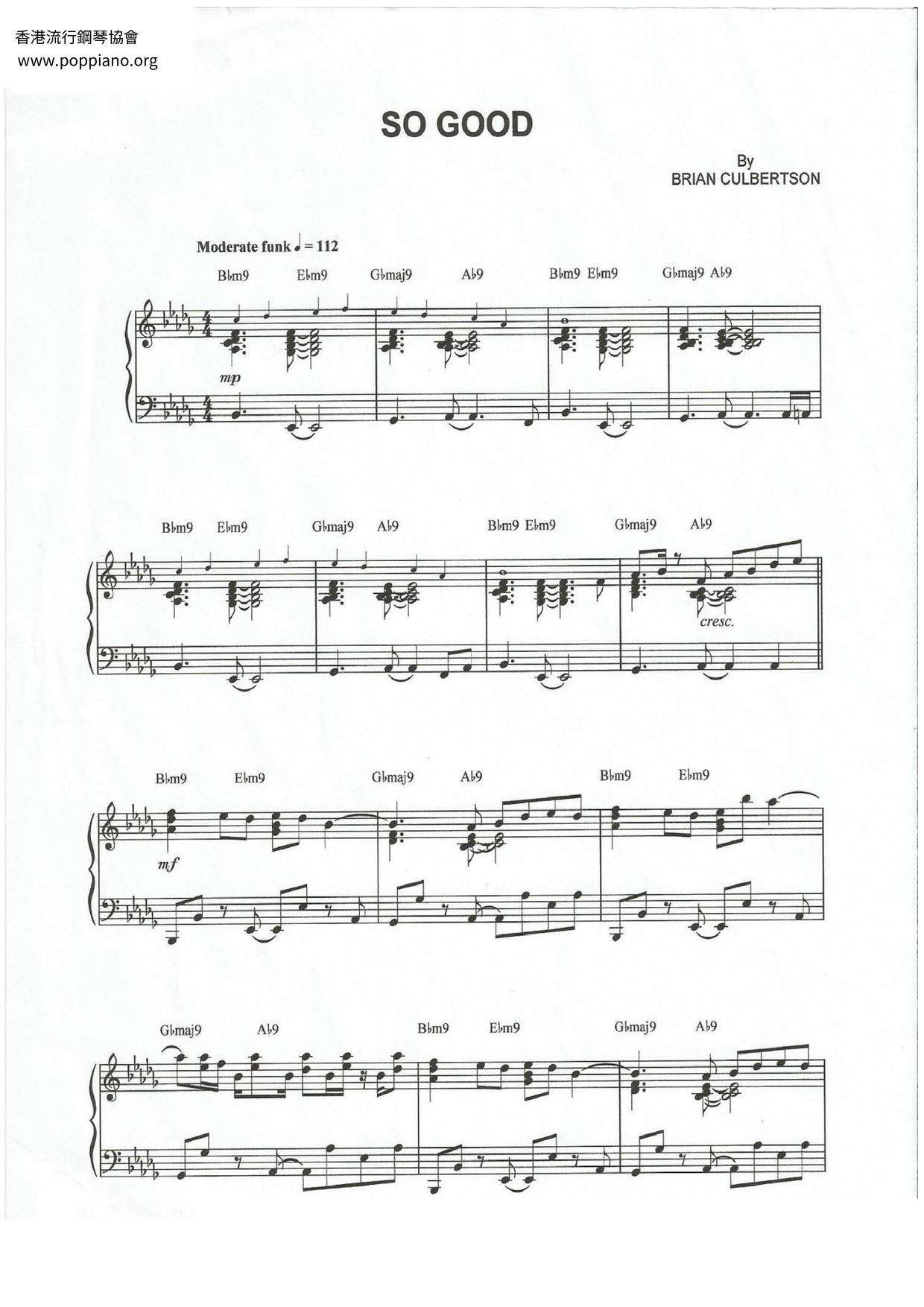 So Good Score