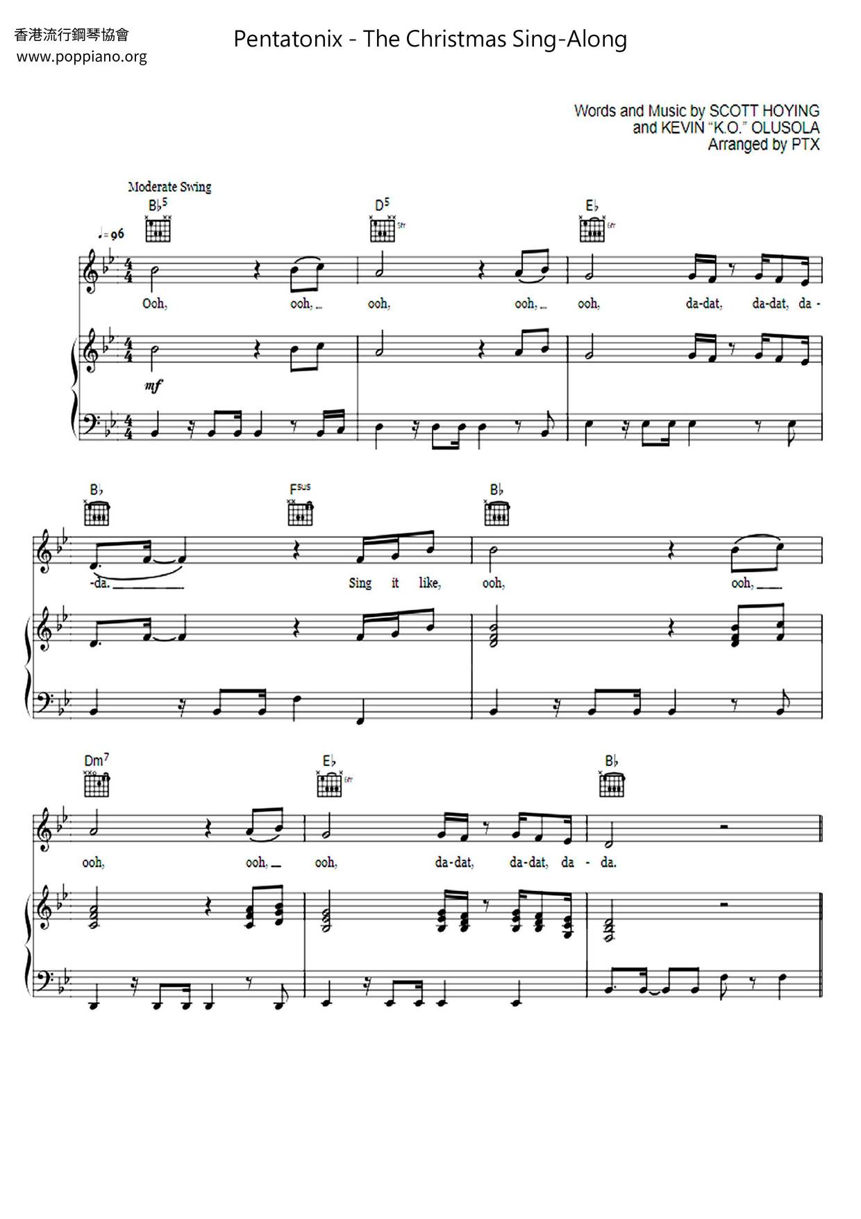 The Christmas Sing-Alongピアノ譜