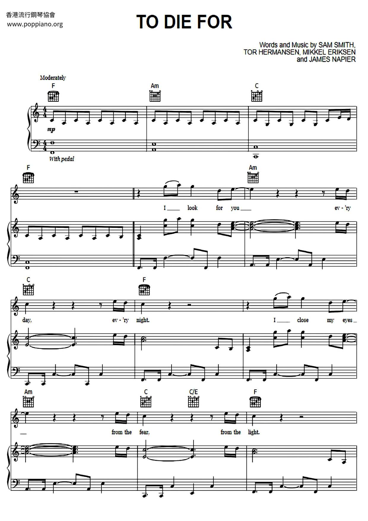 To Die For Score