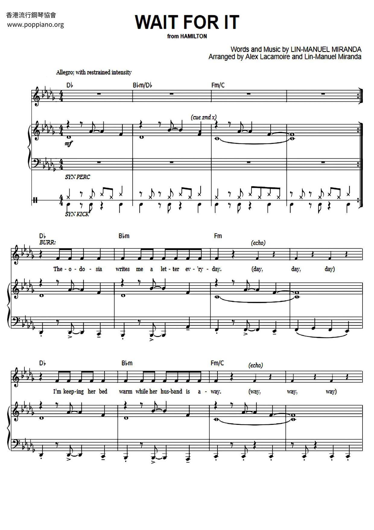 Wait For It Score