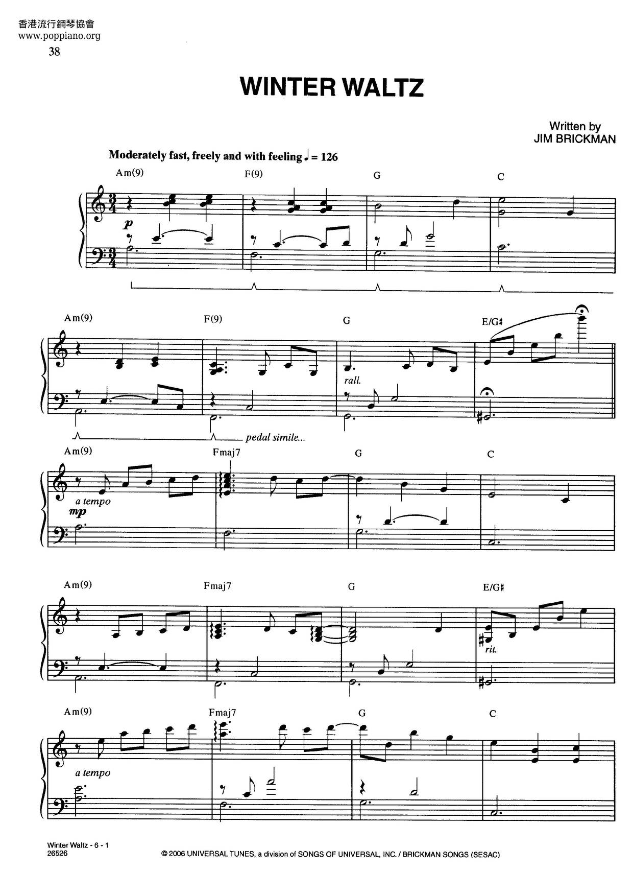 Winter Waltz Score