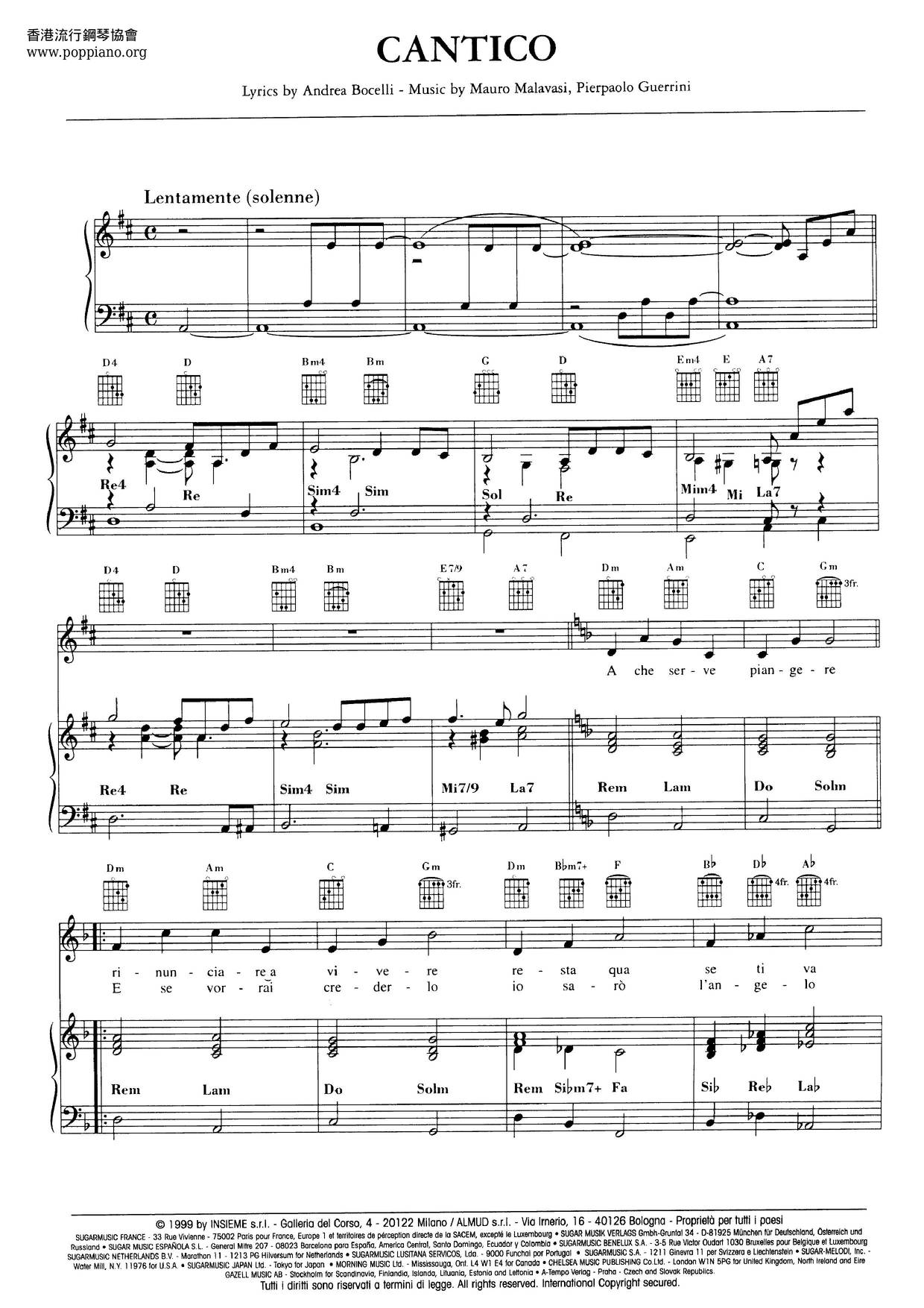 Cantico Score