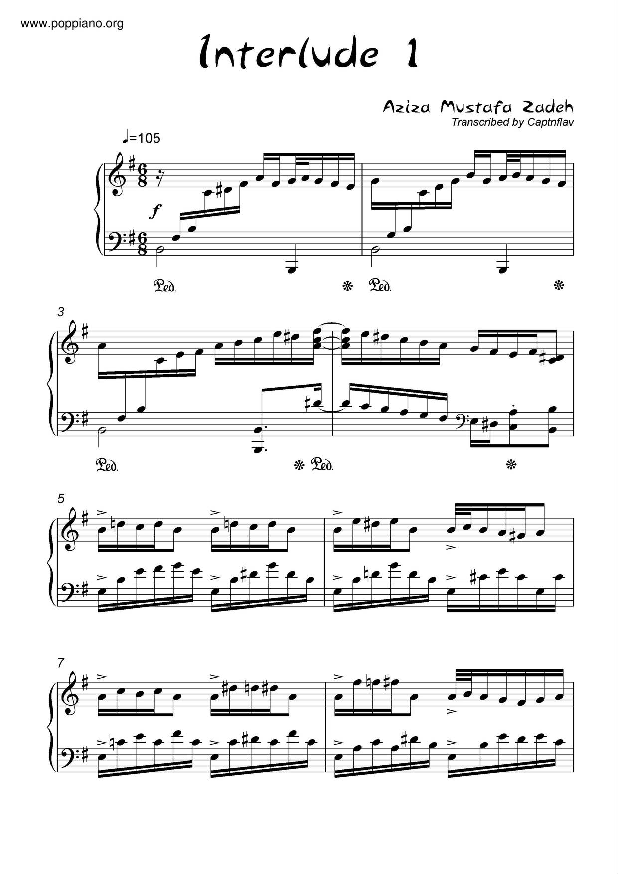 Interlude 1ピアノ譜