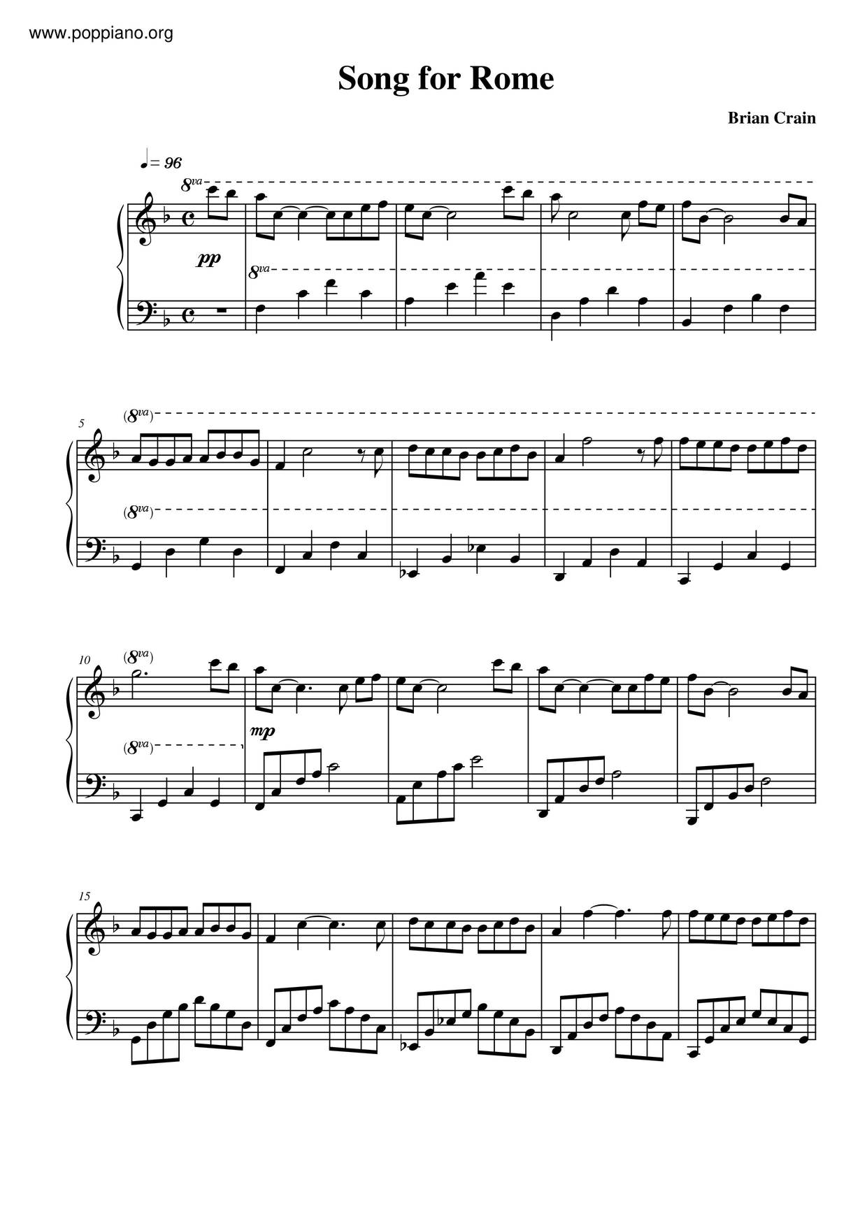Song For Rome Score