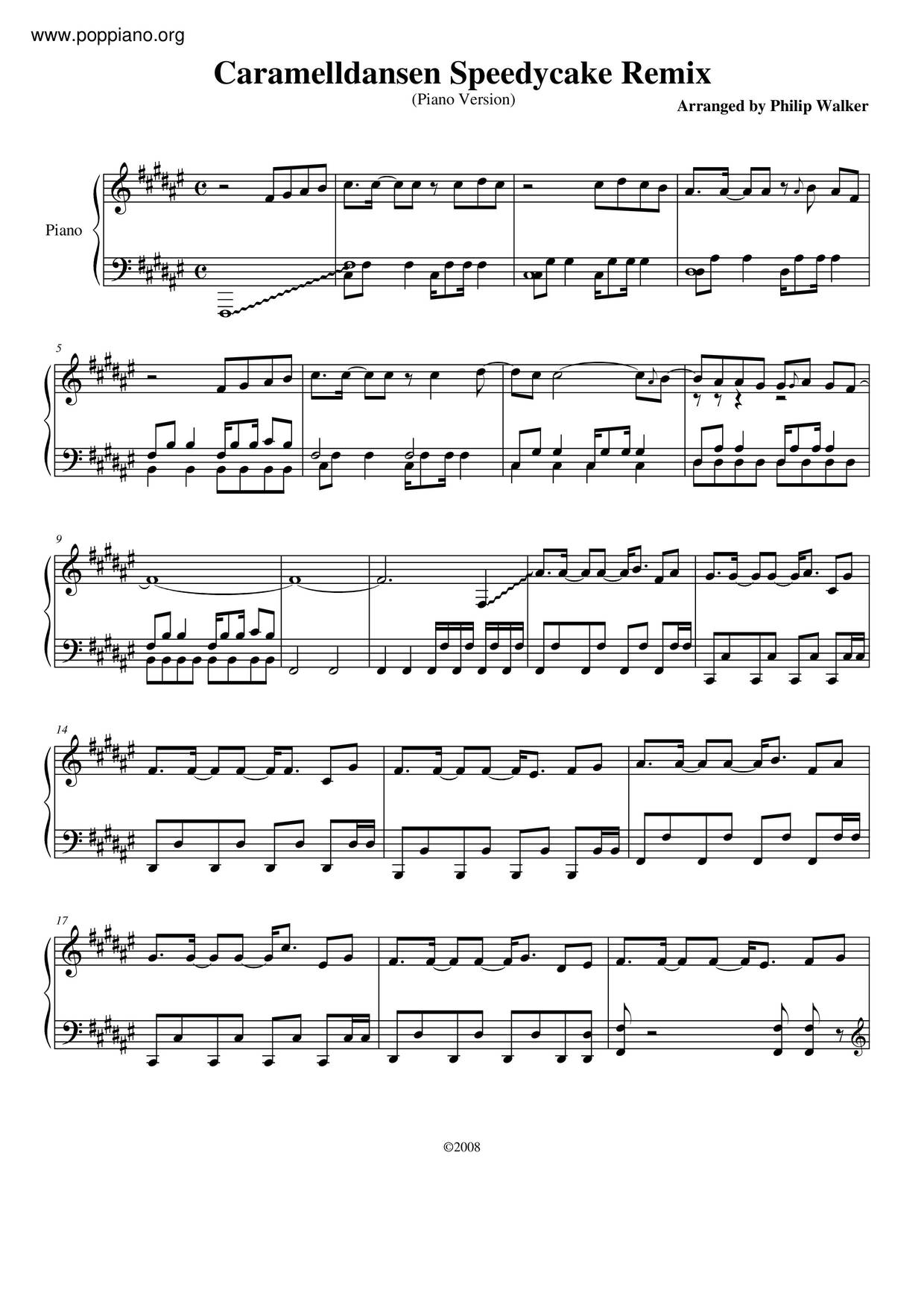 Caramelldansen Score
