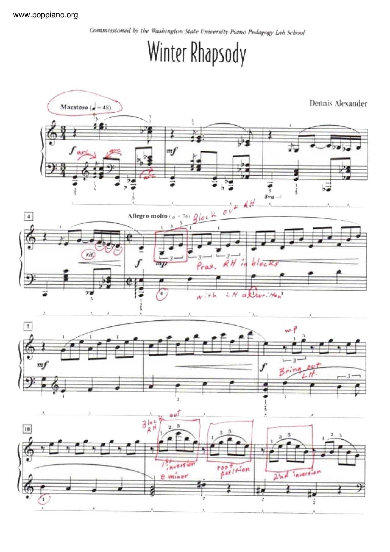 Winter Rhapsody Score